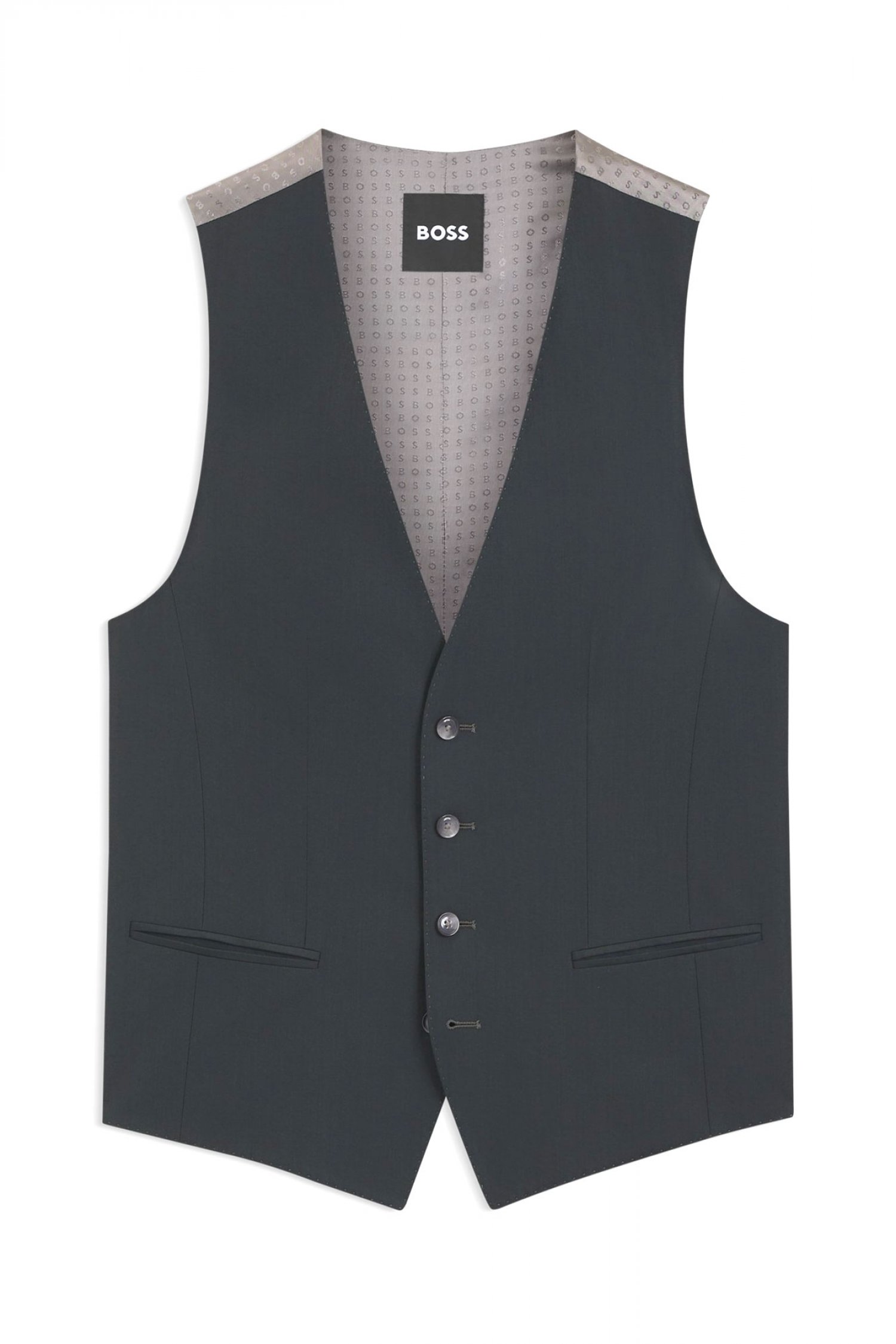 BOSS ΓΙΛΕΚΟ ΚΟΣΤΟΥΜΙΟΥ SLIM FIT H-HUGE-VEST-MM-251 ΠΡΑΣΙΝΟ