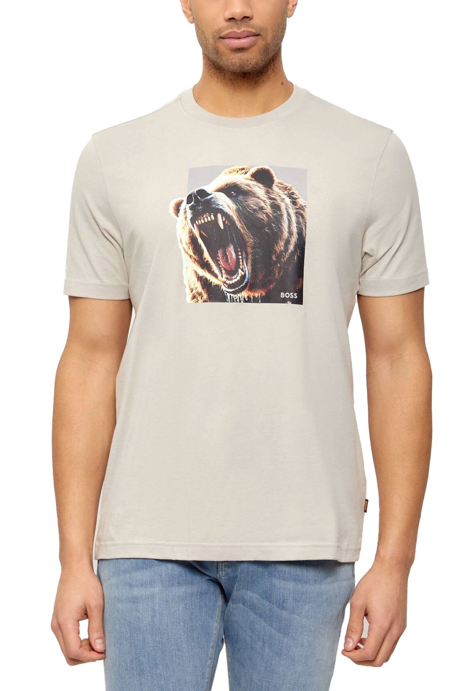 BOSS CASUAL T-SHIRT TE_DOBERBAN ΜΠΕΖ