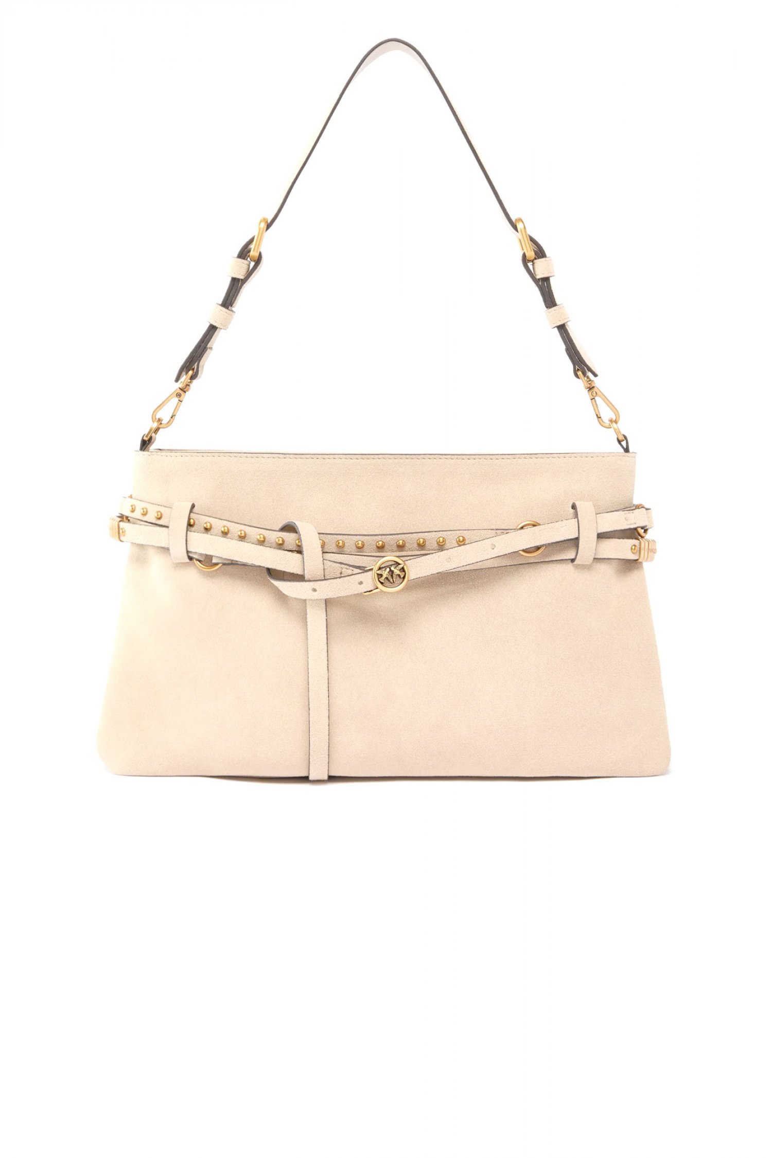 PINKO PINKO ΤΣΑΝΤΑ BELT BAG CLASSIC SUEDE ΜΠΕΖ