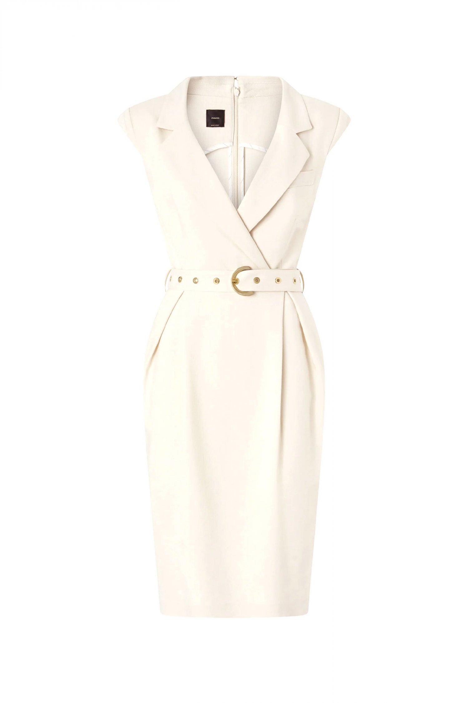 PINKO PINKO ΦΟΡΕΜΑ AMADINE DRESS ΚΡΕΜ - ΜΠΕΖ