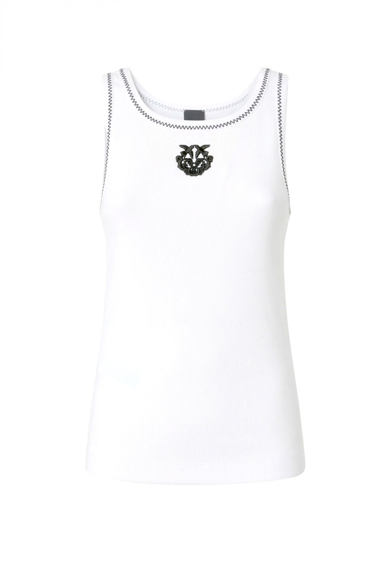 PINKO PINKO ΡΙΜΠ ΦΑΝΕΛΑΚΙ BITETTO TANK TOP ΛΕΥΚΟ