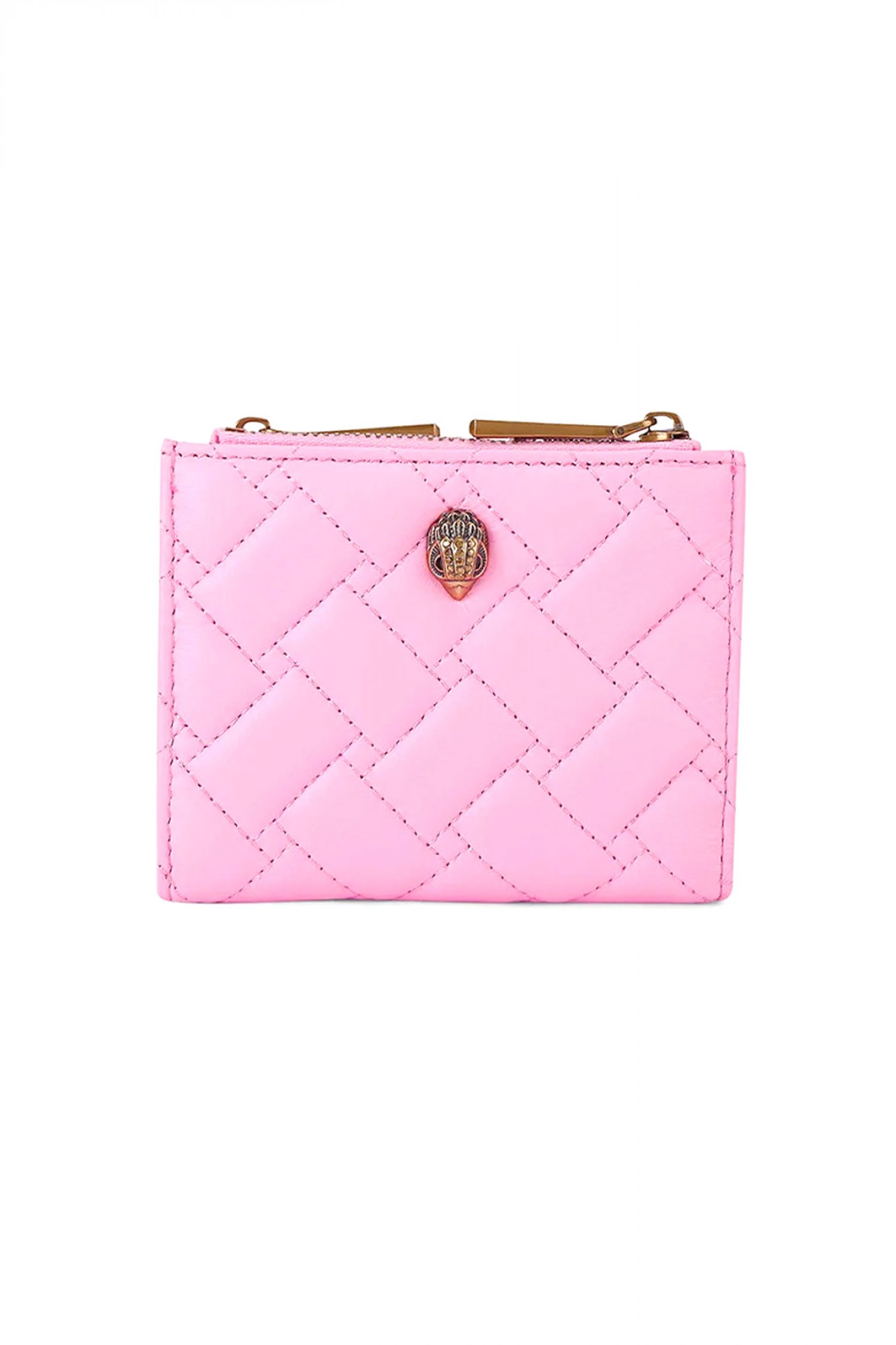 KURT GEIGER ΠΟΡΤΟΦΟΛΙ MINI PURSE KENSINGTON ΚΑΠΙΤΟΝΕ LOGO ΡΟΖ