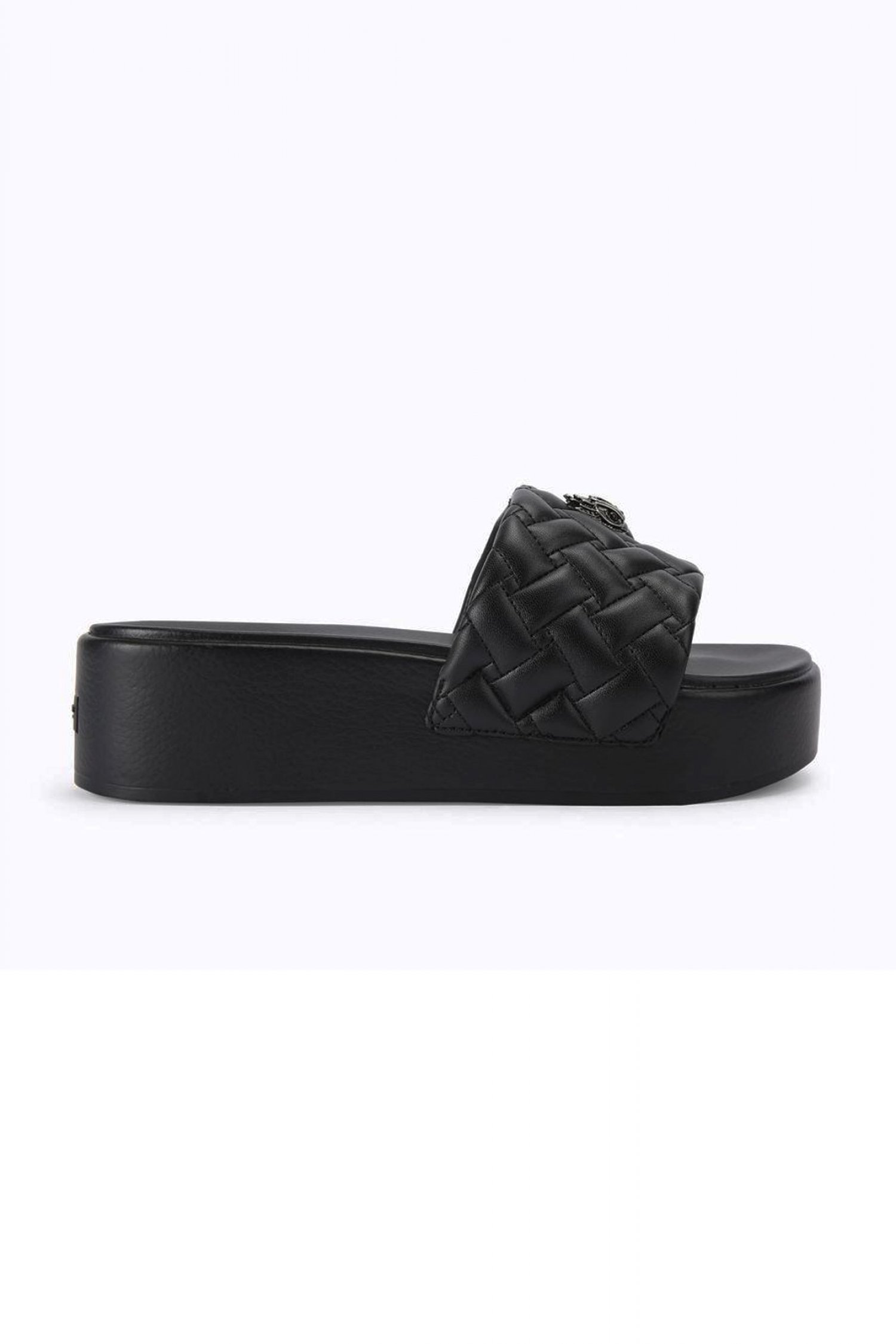 KURT GEIGER ΠΑΠΟΥΤΣΙΑ ΠΑΝΤΟΦΛΕΣ MEENA EAGLE PLATFORM ΚΑΠΙΤΟΝΕ LOGO ΜΑΥΡΟ