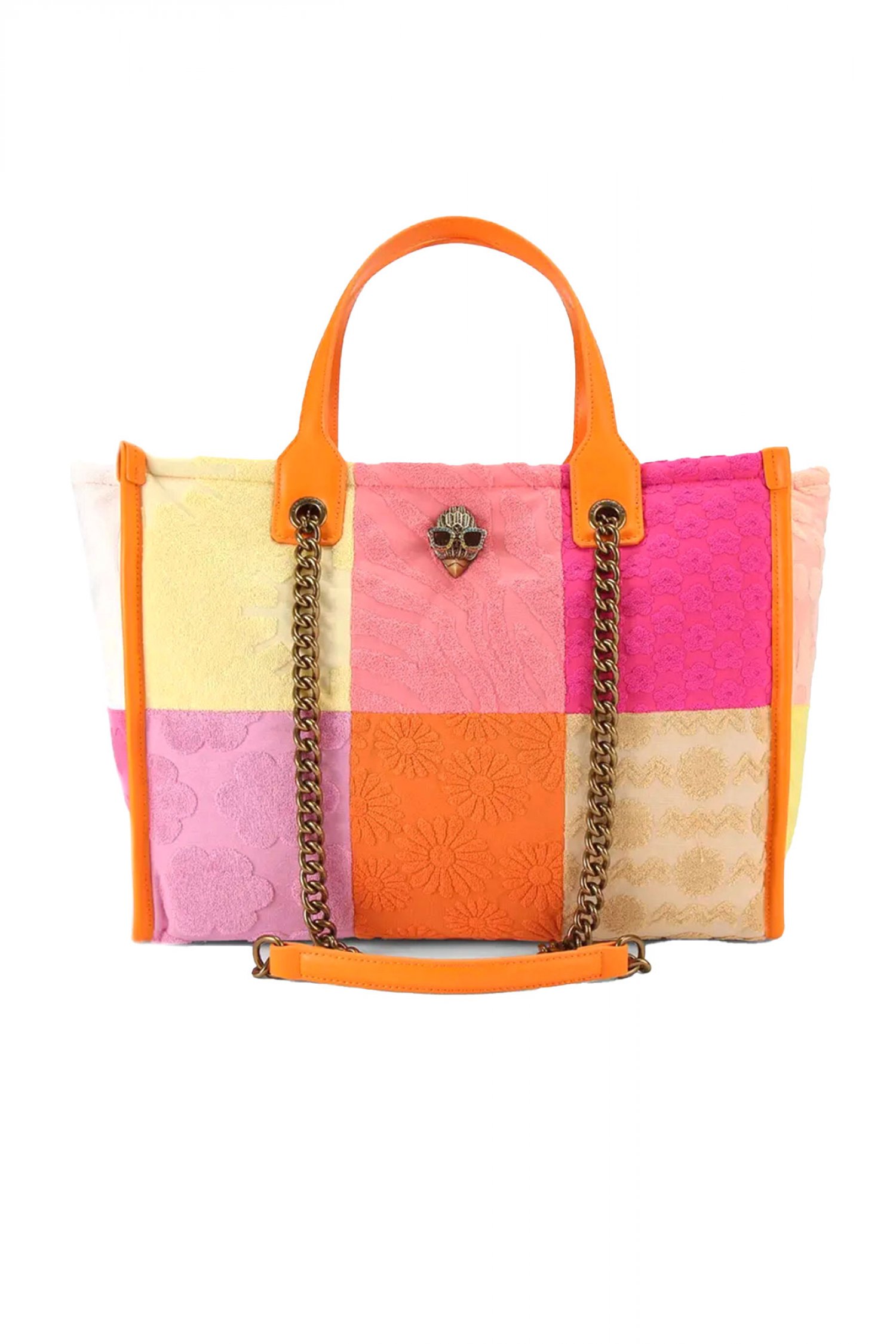 KURT GEIGER TΣΑΝΤΑ ΩΜΟΥ HOXTON SM SHOPPER ΑΛΥΣΙΔΑ ΑΝΑΓΛΥΦΑ ΣΧΕΔΙΑ LOGO ΠΟΛΥΧΡΩΜΟ