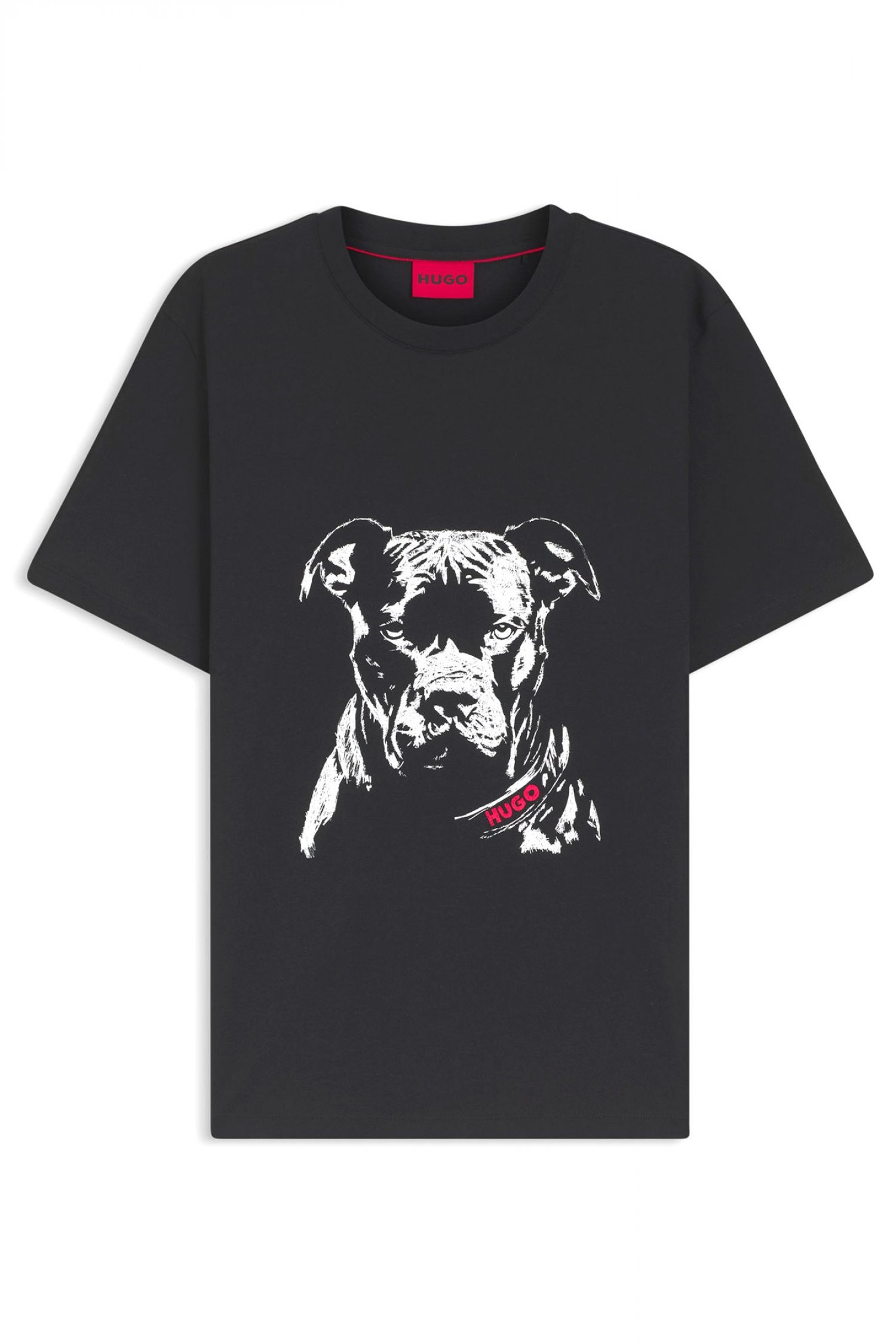 HUGO T-SHIRT DUBROX LOGO ΜΑΥΡΟ