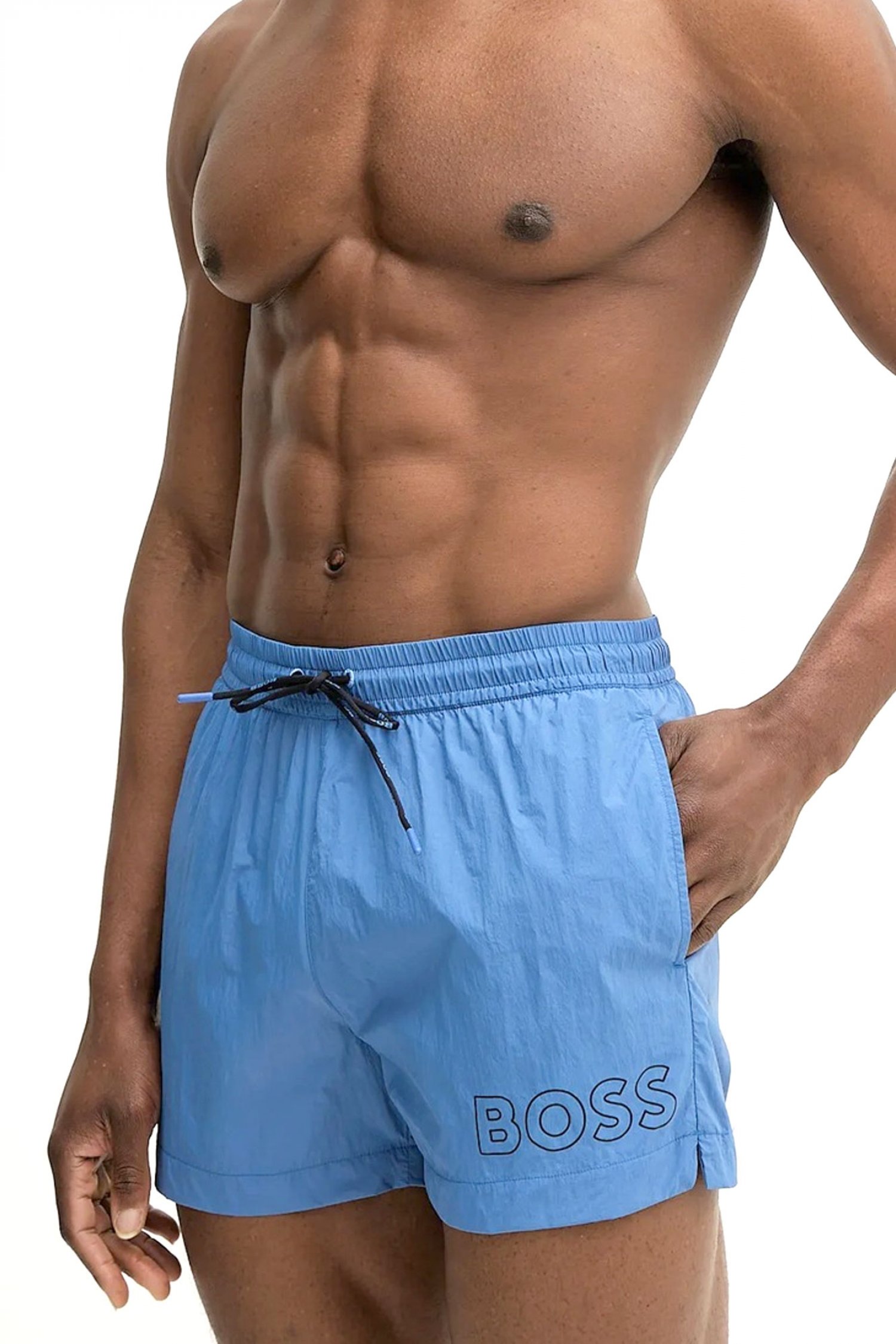 BOSS BEACHWEAR ΜΑΓΙΩ MOONEYE ΡΑΦ ΜΠΛΕ