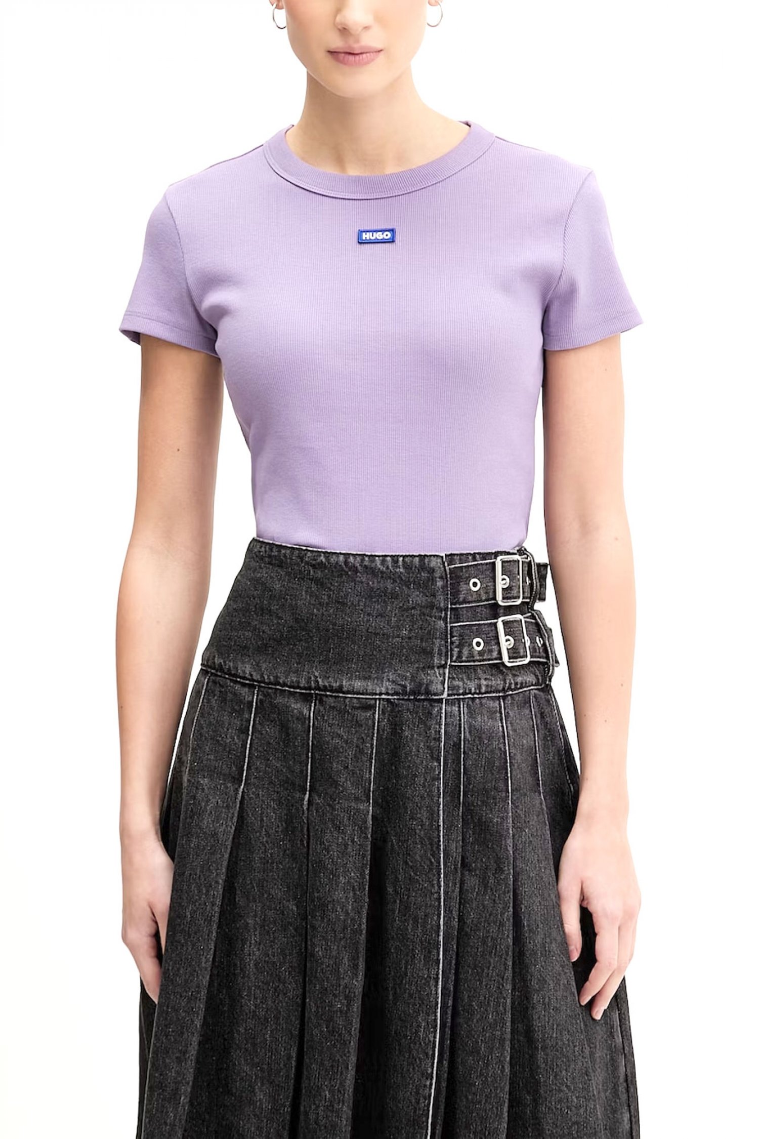 HUGO BLUE T-SHIRT BABY TEE_B JERSEY ΜΩΒ