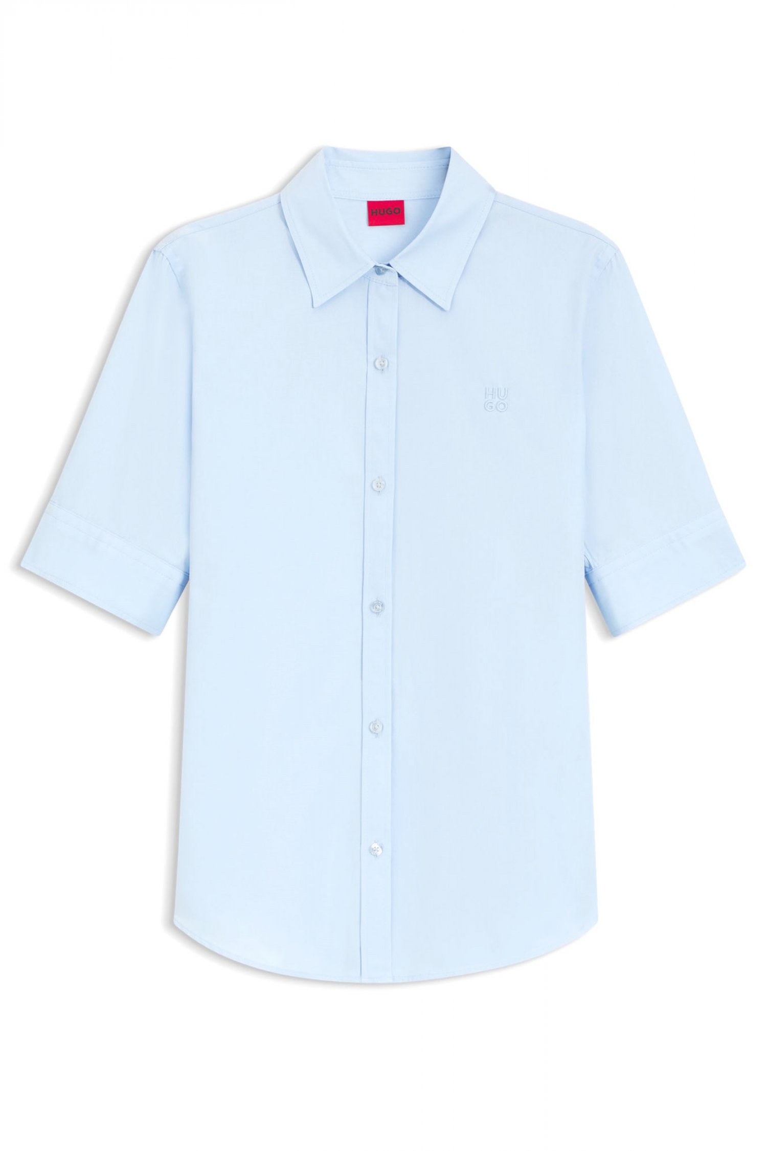 HUGO ΠΟΥΚΑΜΙΣΟ THE SUMMER SHIRT LOGO ΣΙΕΛ