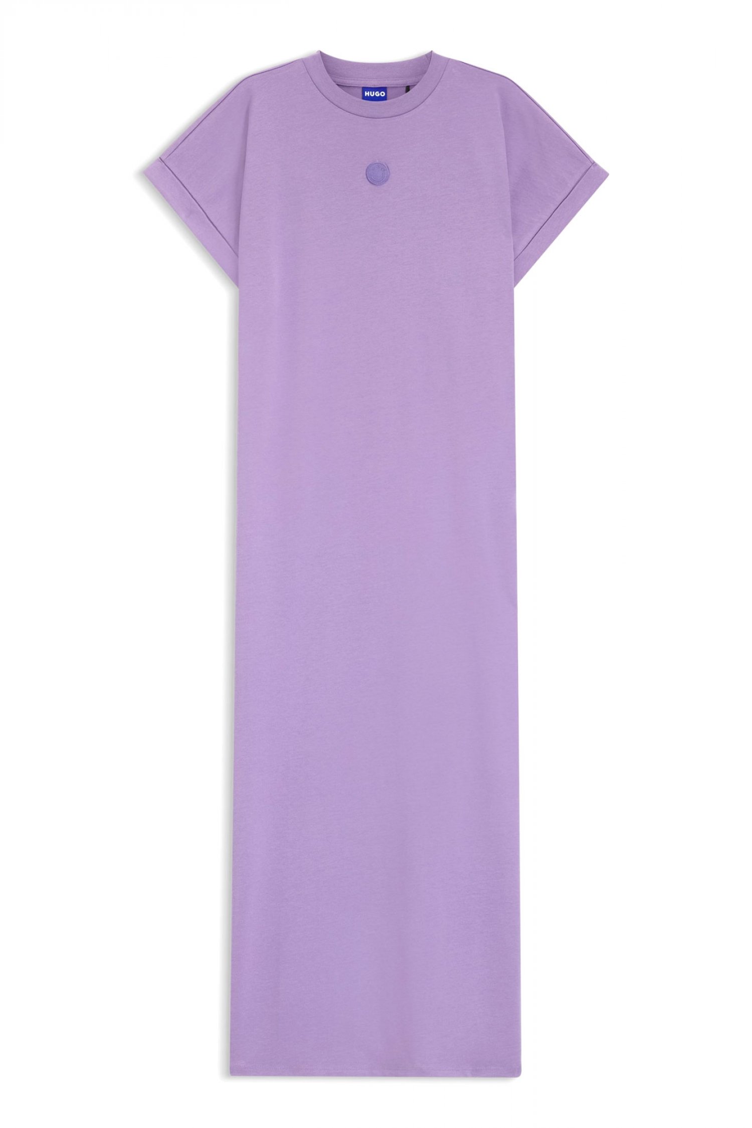 HUGO BLUE ΦΟΡΕΜΑ MIDI NALLE_B LOGO ΑΝΟΙΓΜΑΤΑ ΚΑΤΩ ΜΩΒ