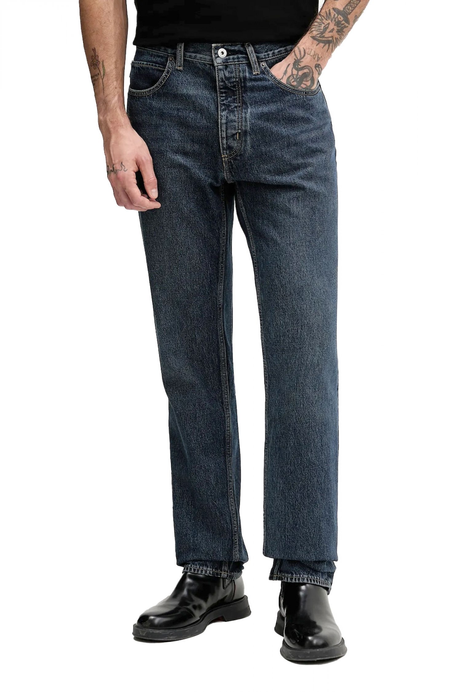HUGO BLUE ΠΑΝΤΕΛΟΝΙ JEANS BRODY TAPERED ΜΠΛΕ