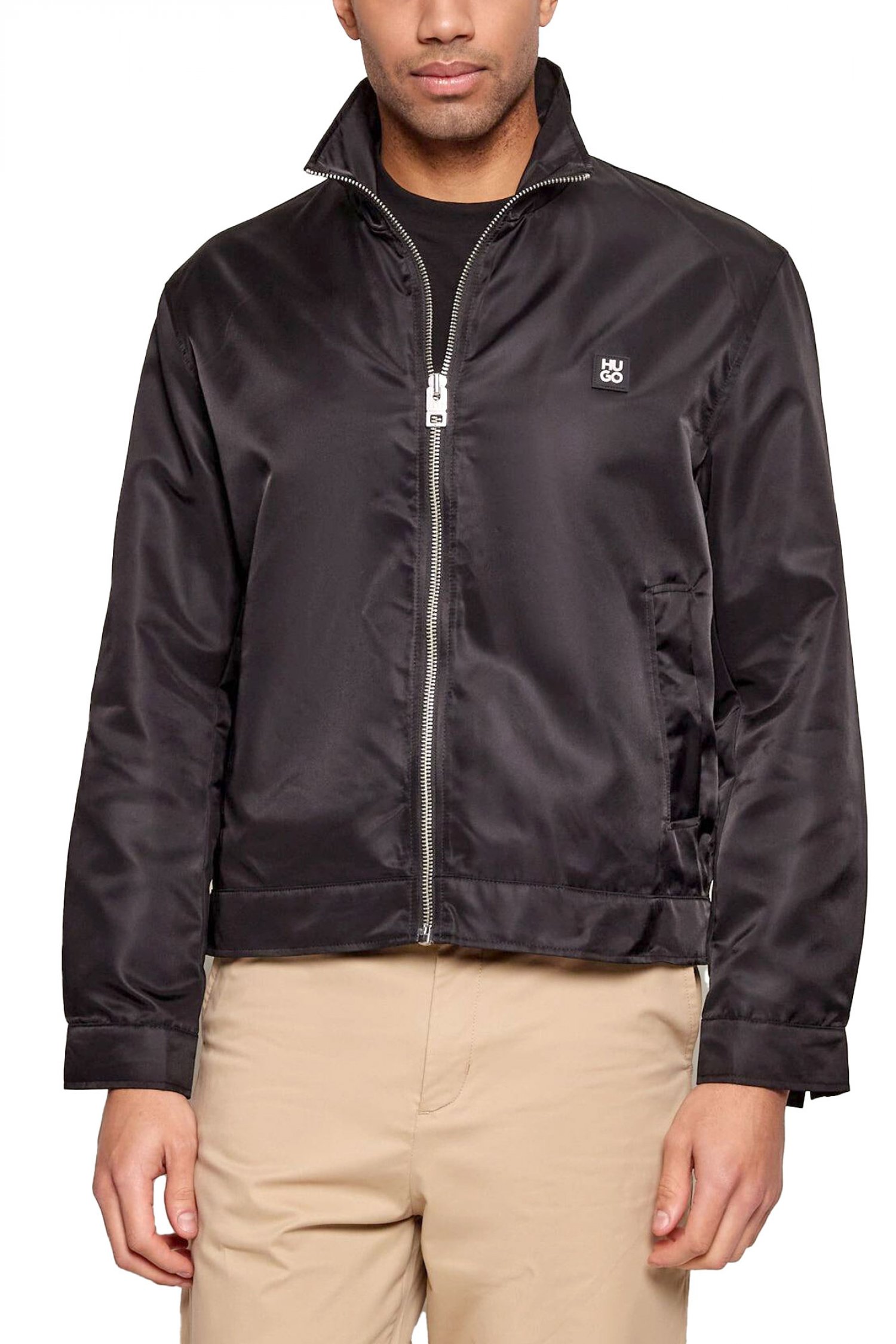 HUGO ΜΠΟΥΦΑΝ BAPONO2611 LOGO ΜΕΤΑΛΛΙΚΟ ΜΑΥΡΟ