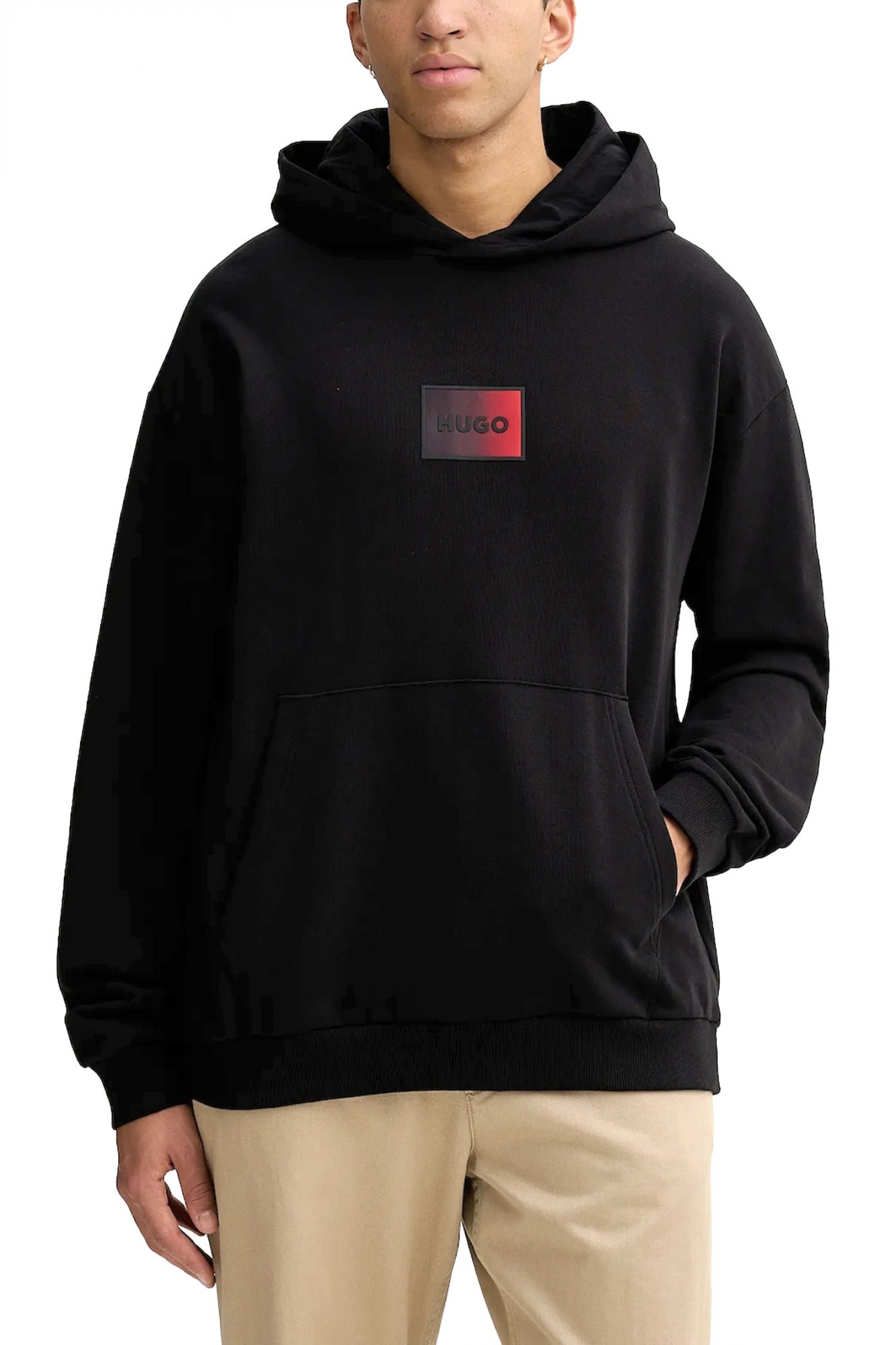 HUGO ΦΟΥΤΕΡ HOODIE DANOHOOD LOGO ΜΑΥΡΟ