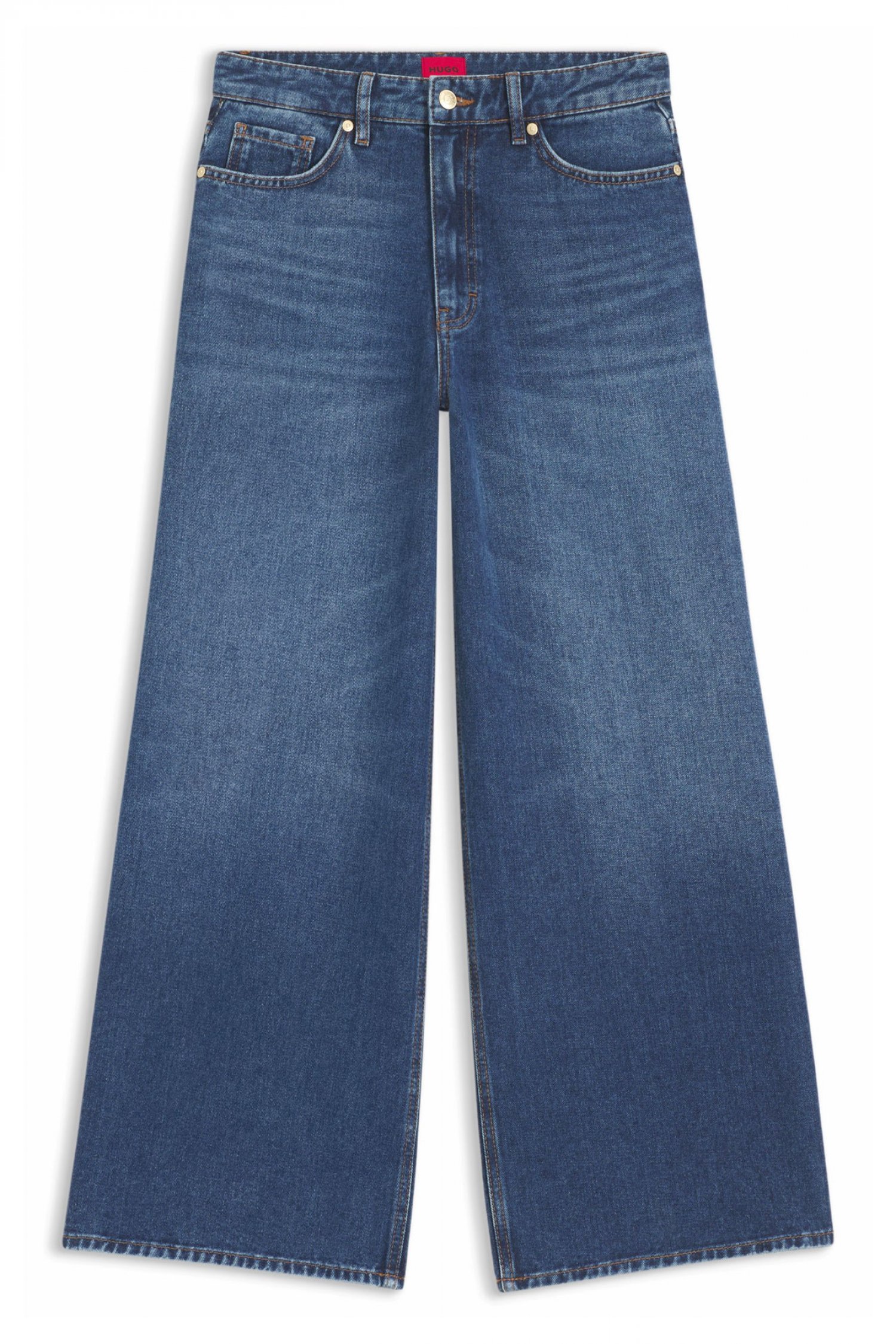 HUGO ΠΑΝΤΕΛΟΝΙ JEANS GEREDITH WIDE LEG FIT ΜΠΛΕ