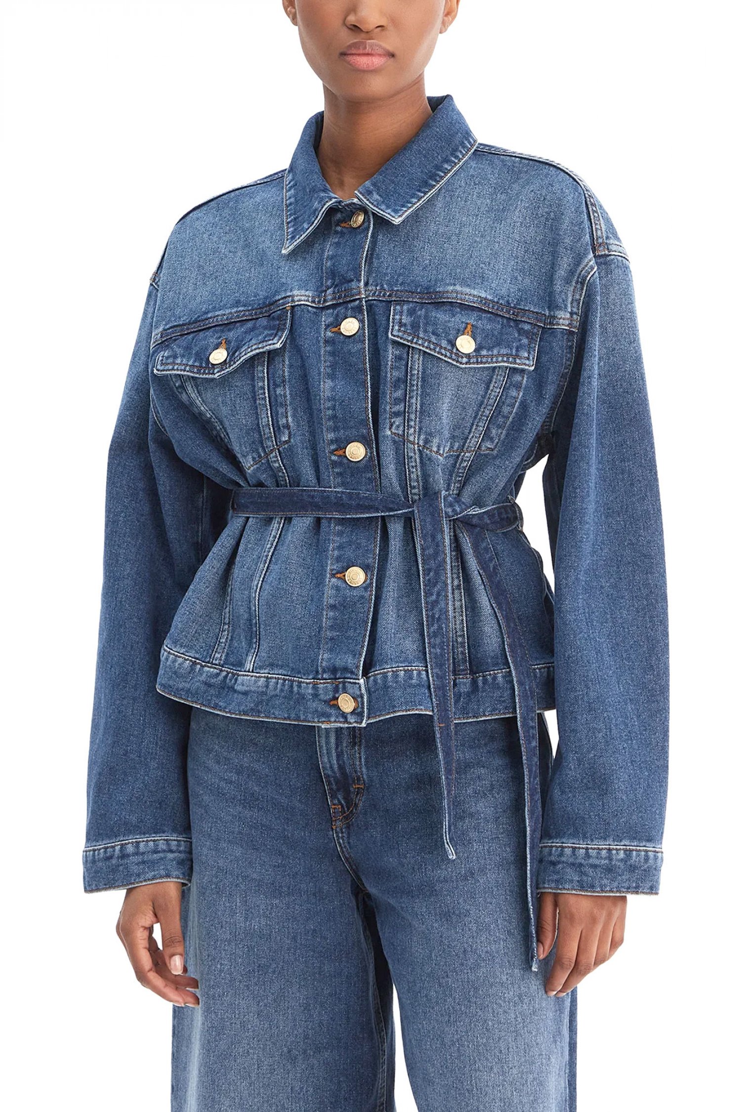 HUGO ΜΠΟΥΦΑΝ DENIM GIZIE ΑΠΟΣΠΩΜΕΝΗ ΖΩΝΗ ΜΠΛΕ