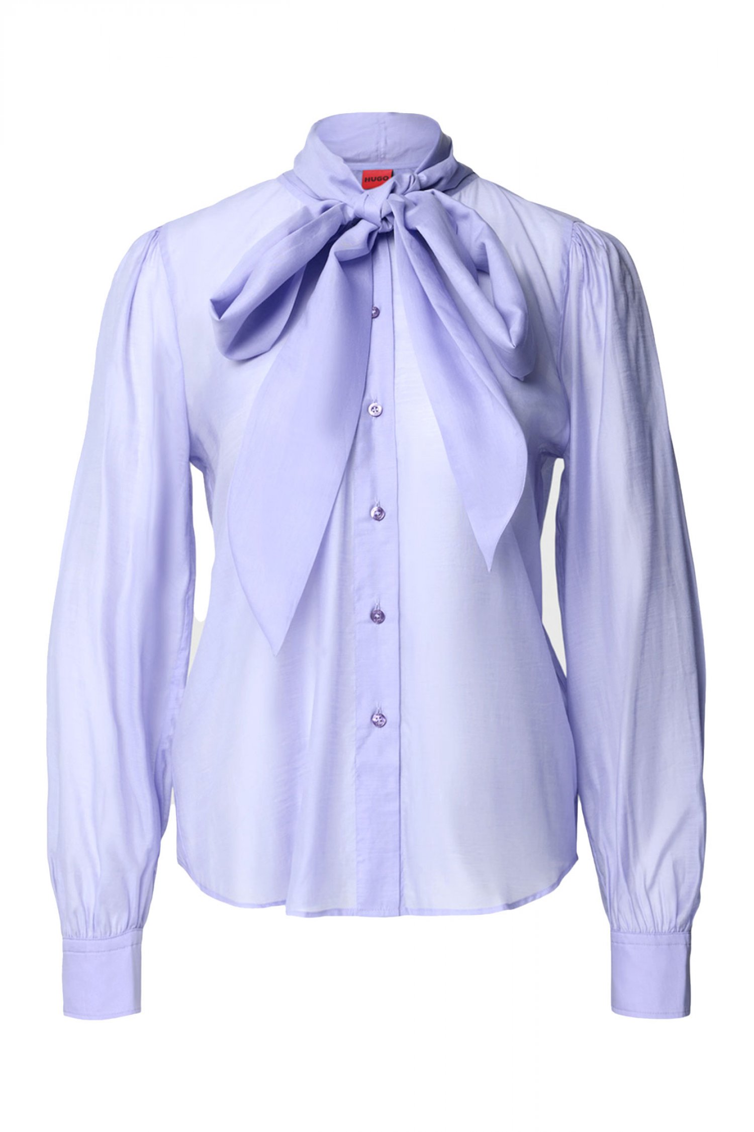 HUGO ΠΟΥΚΑΜΙΣΟ ELEGANT LOGO ΔΕΣΙΜΟ ΛΑΙΜΟ ΜΩΒ