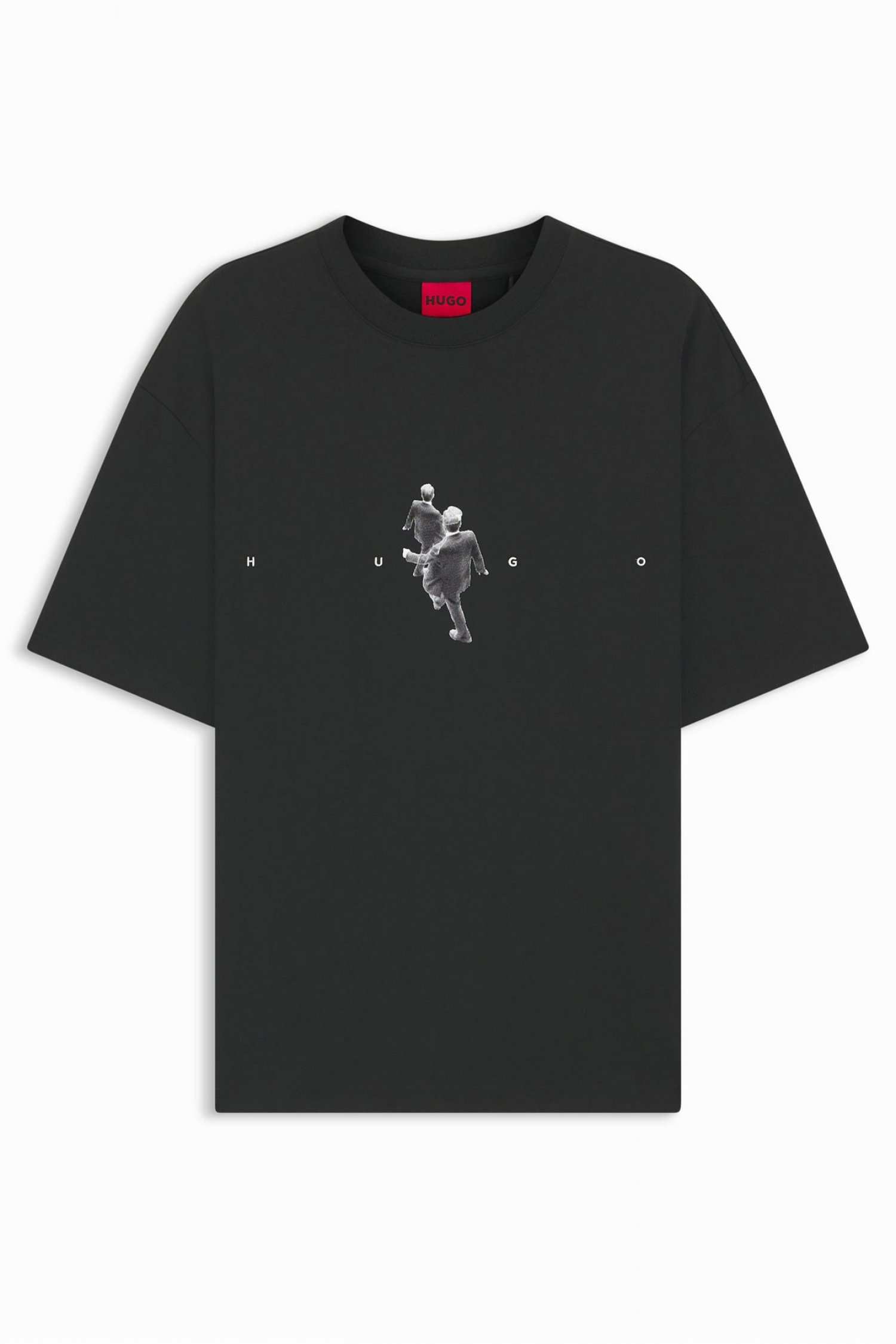 HUGO T-SHIRT DOLLO LOGO ΜΑΥΡΟ