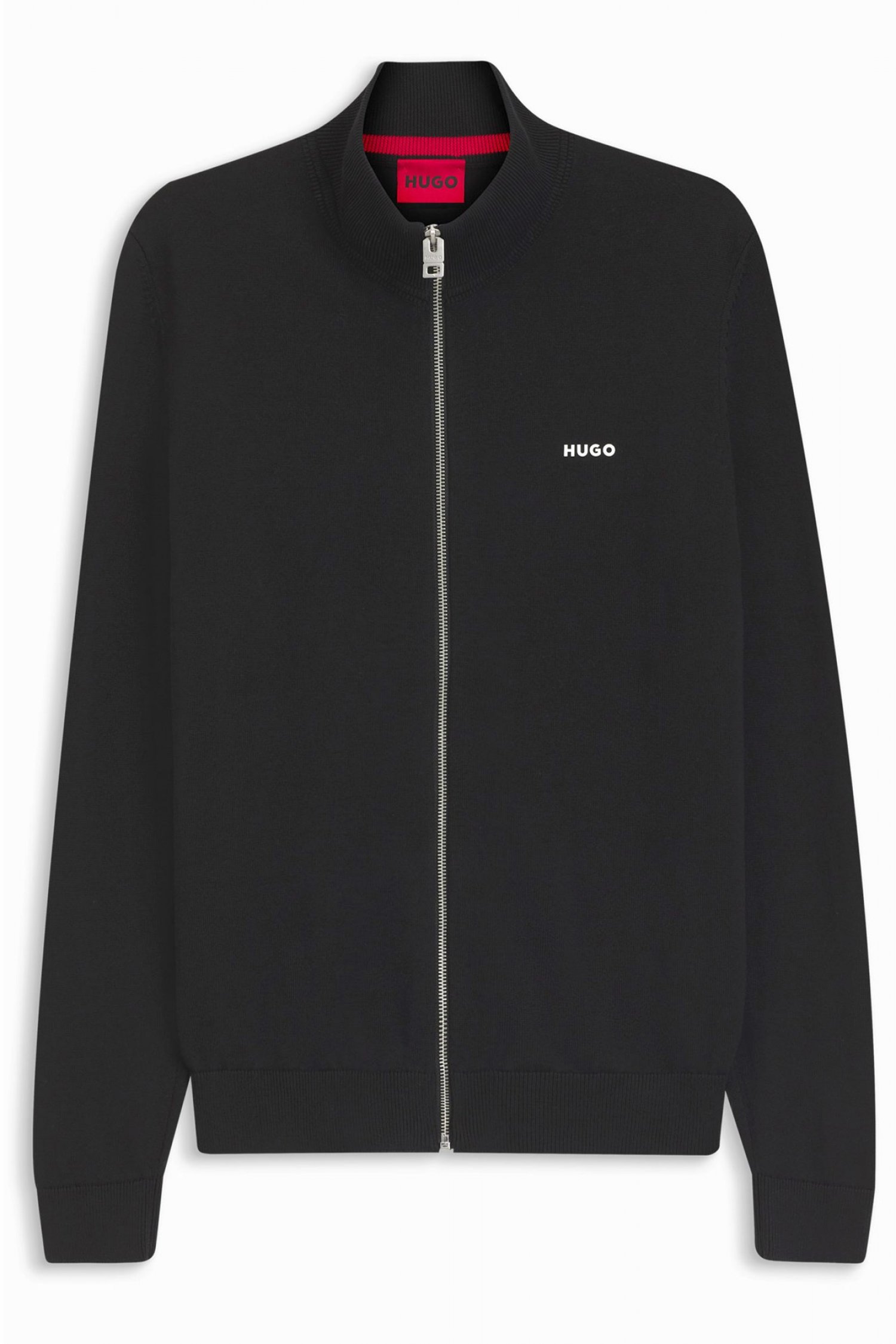 HUGO ΠΛΕΚΤΟ FULLZIP SAN JACOMO-C LOGO ΜΑΥΡΟ