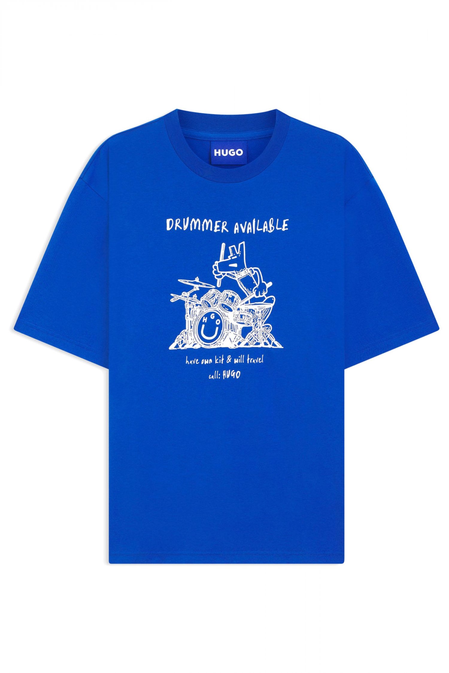 HUGO BLUE T-SHIRT NAMERIX ΡΟΥΑ ΜΠΛΕ