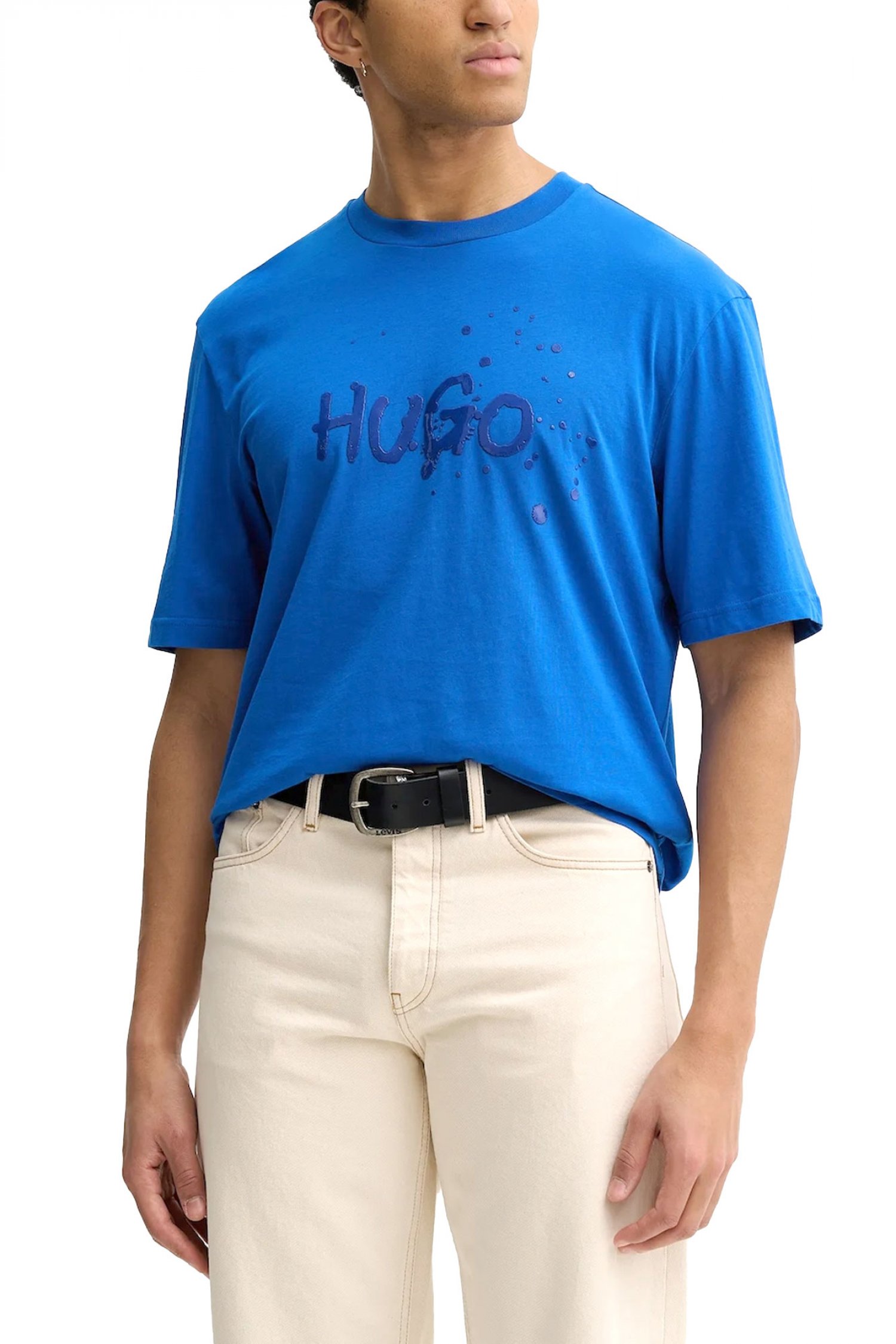 HUGO BLUE T-SHIRT NEROFIX ΡΟΥΑ ΜΠΛΕ