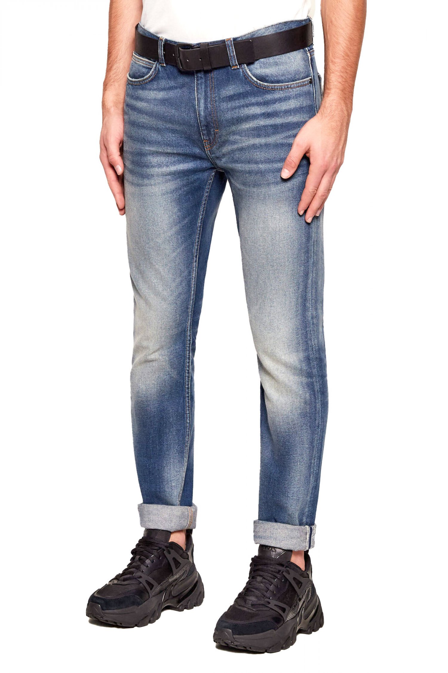 HUGO ΠΑΝΤΕΛΟΝΙ JEANS 734 EXTRA SLIM FIT ΣΚΟΥΡΟ ΜΠΛΕ