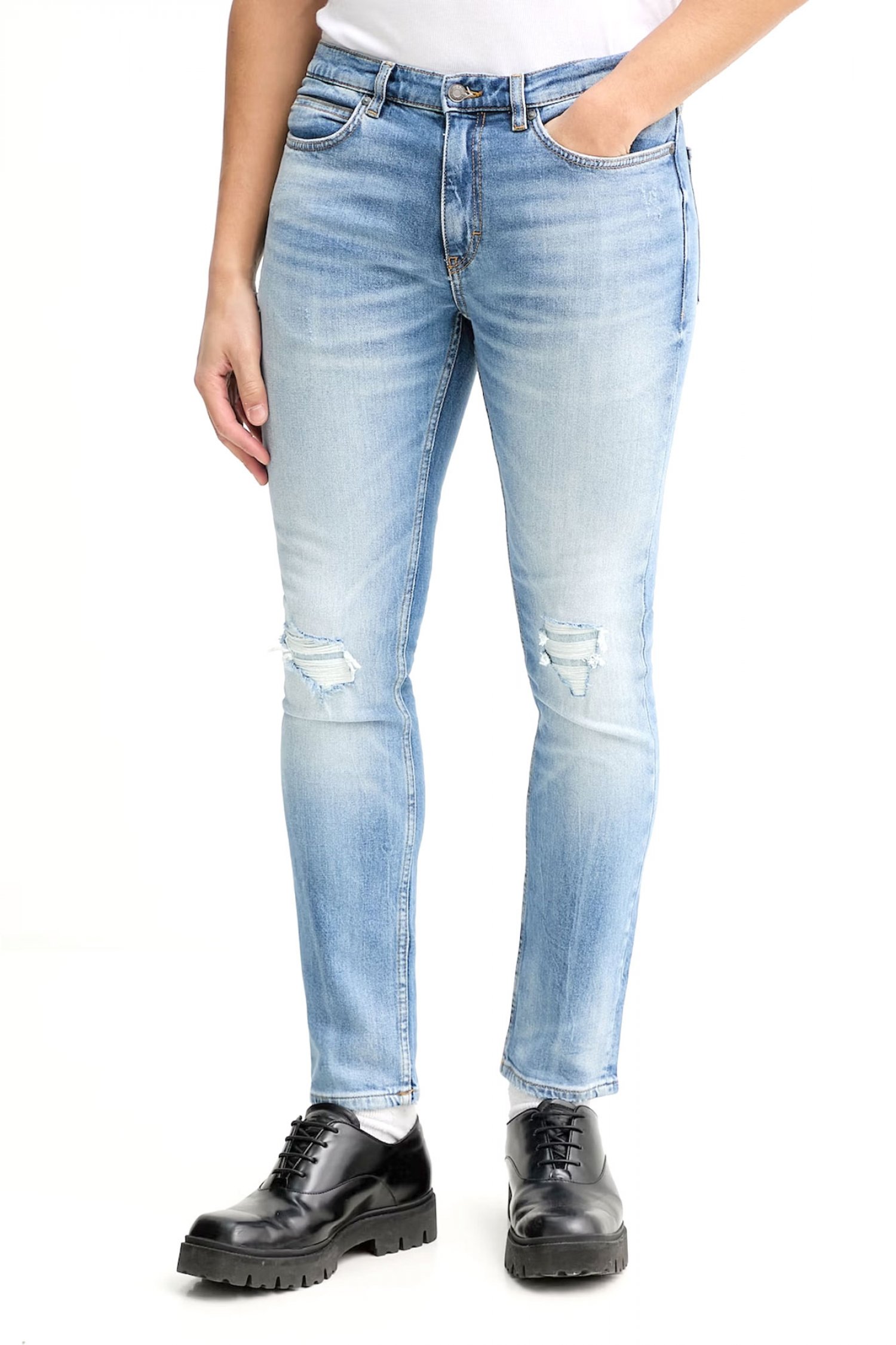 HUGO ΠΑΝΤΕΛΟΝΙ JEANS 734 EXTRA SLIM FIT ΜΠΛΕ