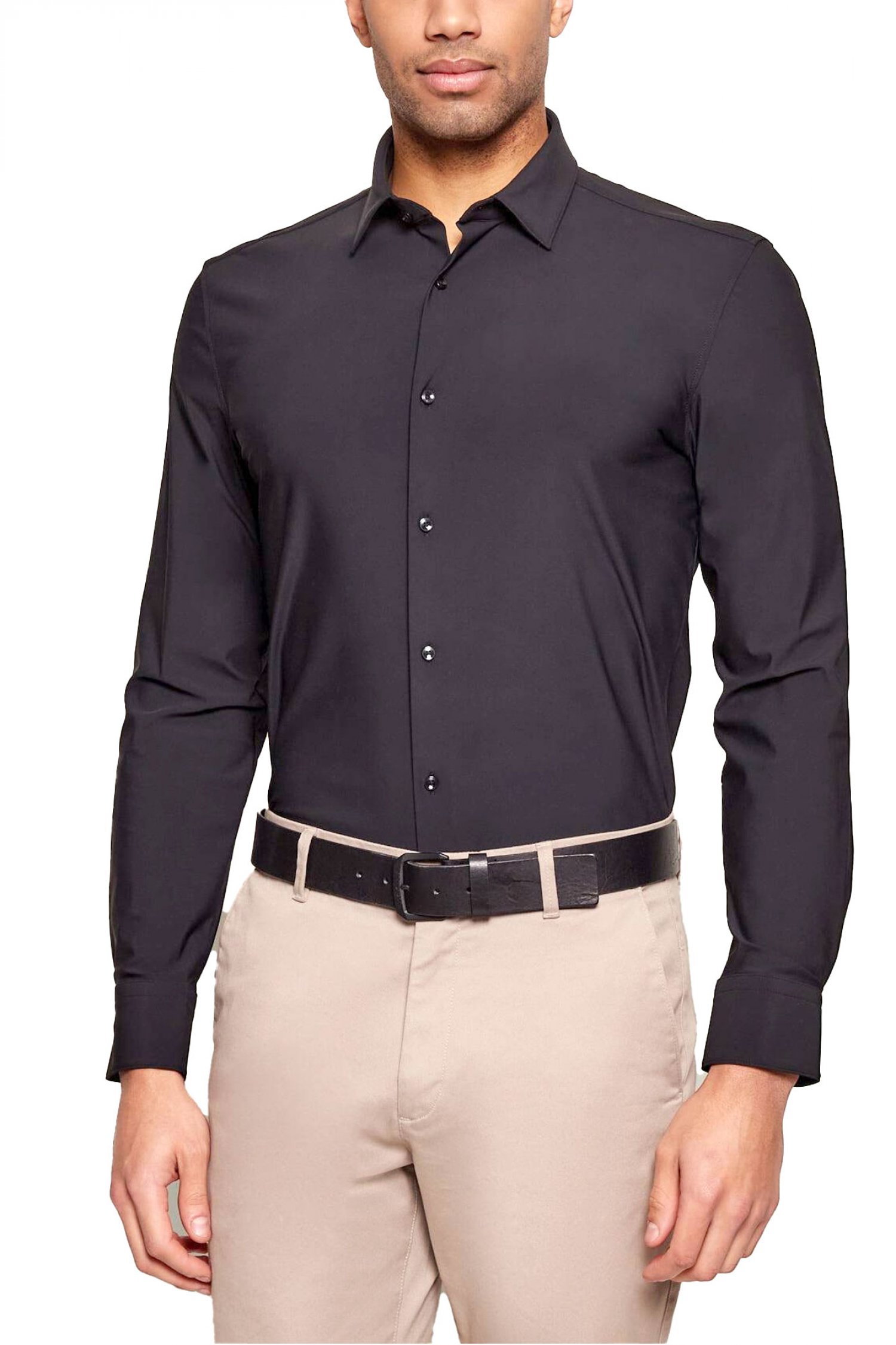 BOSS PERFORMANCE ΠΟΥΚΑΜΙΣΟ SLIM FIT P-HANK-S-K-261 ΜΑΥΡΟ