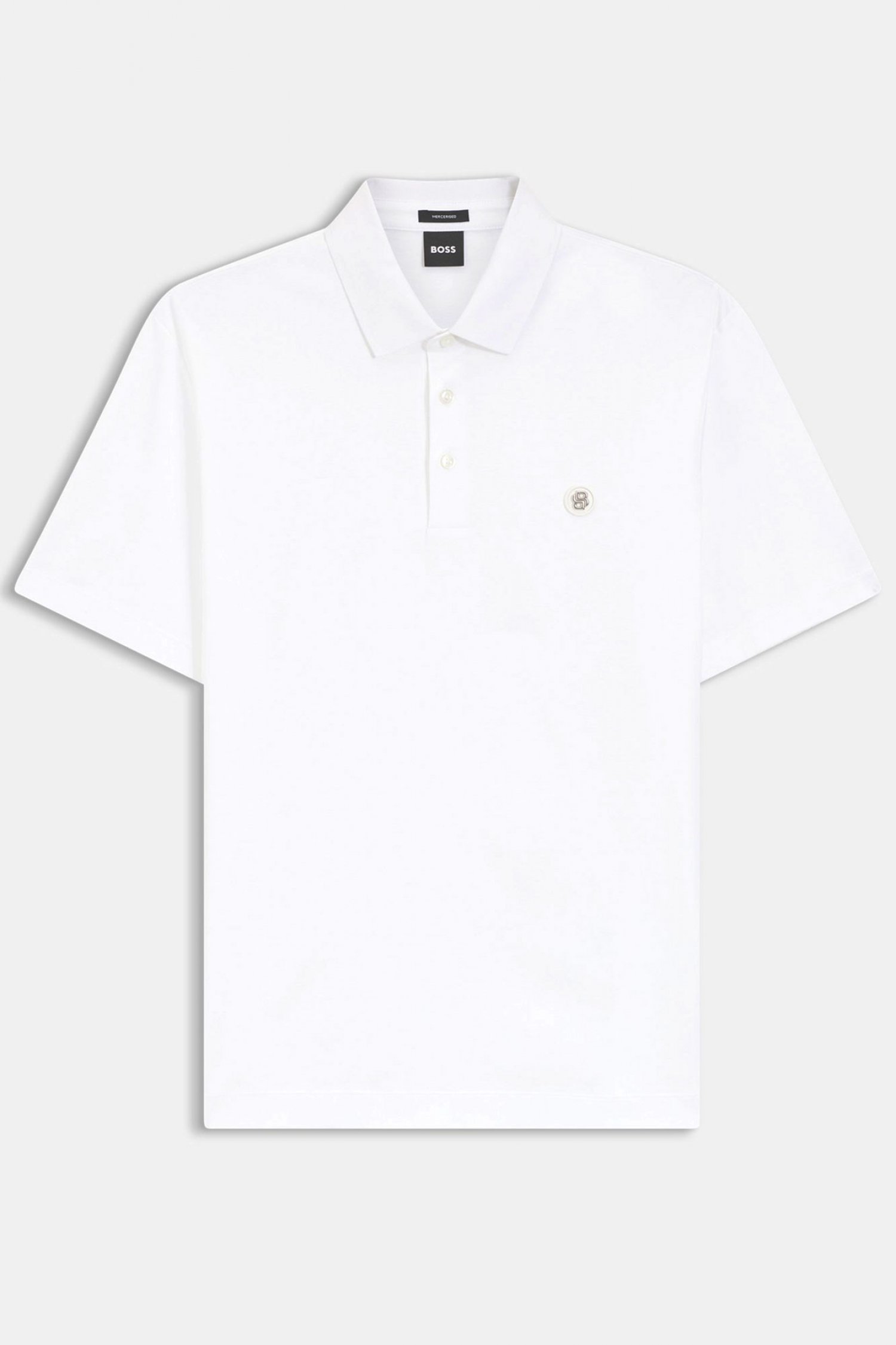 BOSS POLO MERCERISED C-PARIS 01 ΛΕΥΚΟ