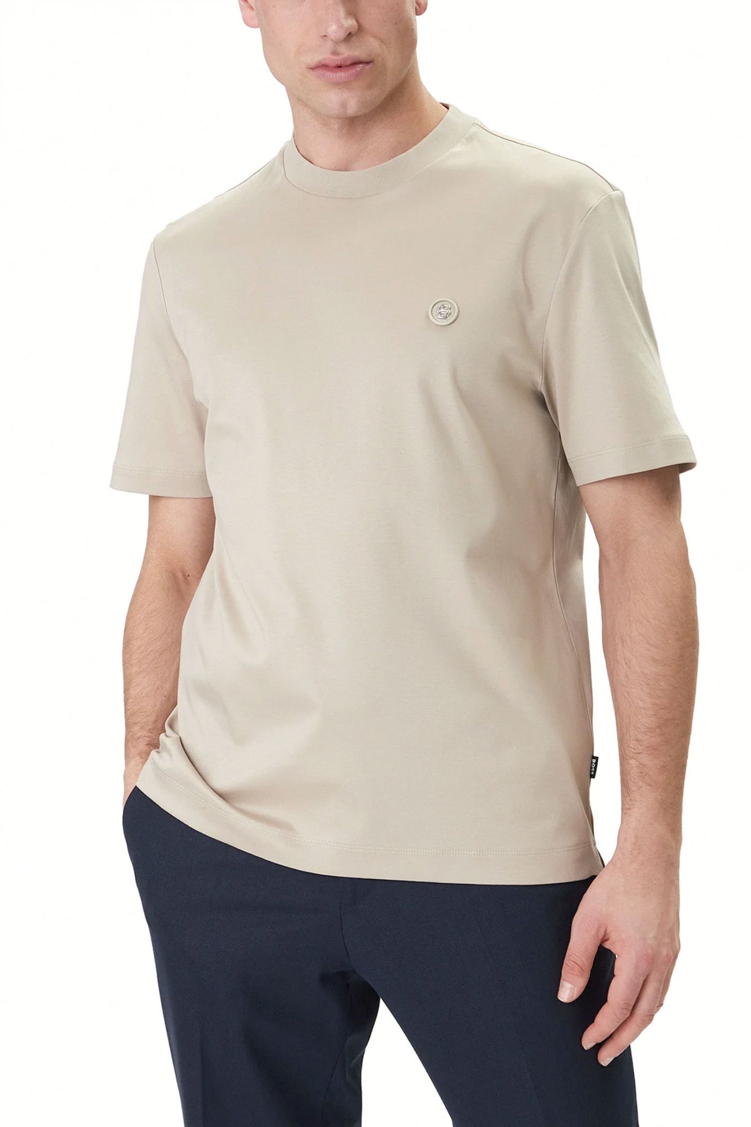 BOSS T-SHIRT C-TAUT-1 MERCERISED ΜΠΕΖ