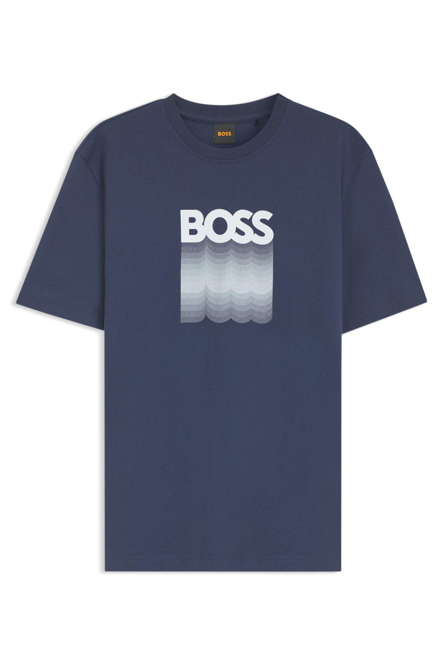 BOSS CASUAL T-SHIRT TE_INSIGNIA ΡΑΦ ΜΠΛΕ