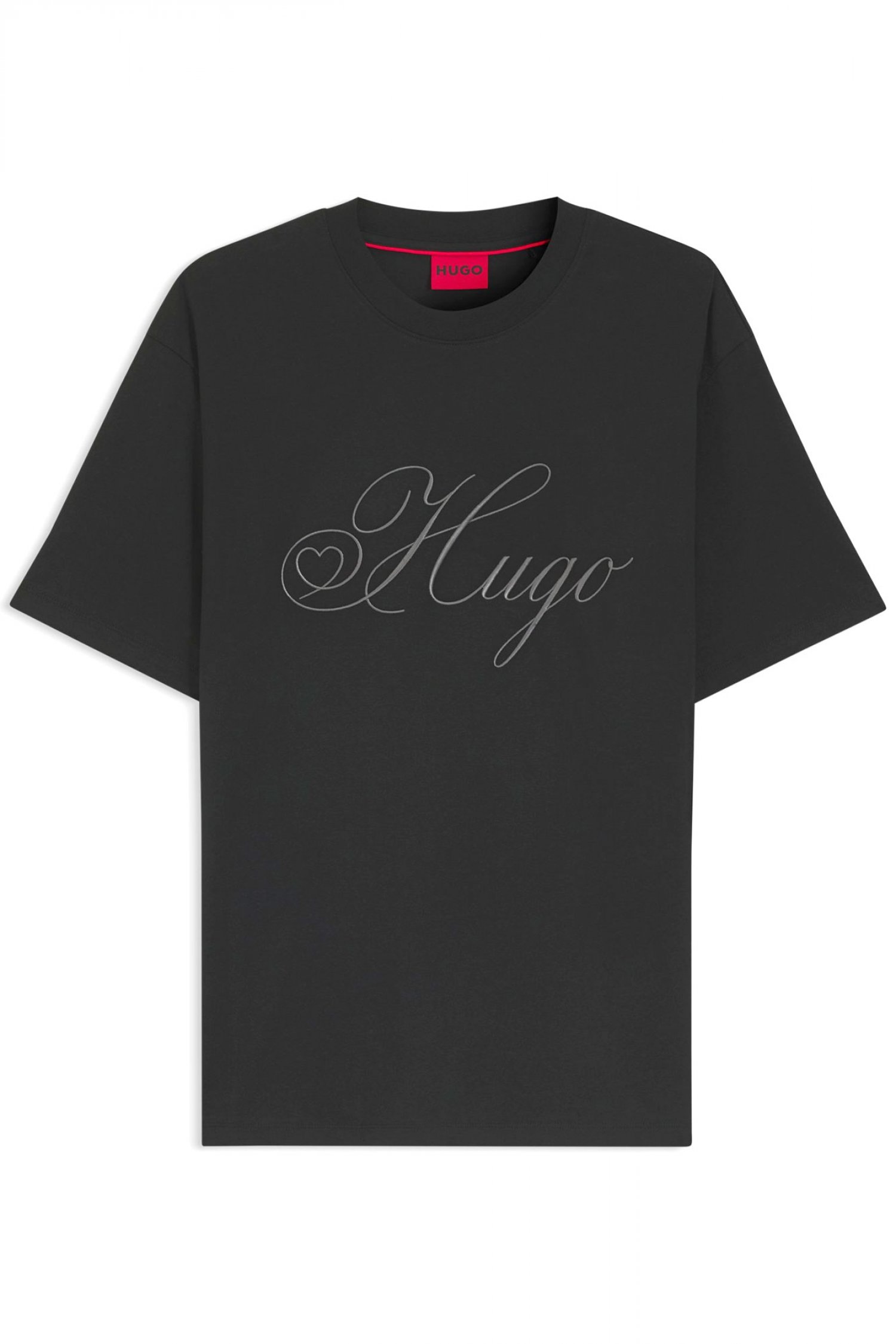 HUGO T-SHIRT DALENT LOGO ΜΑΥΡΟ