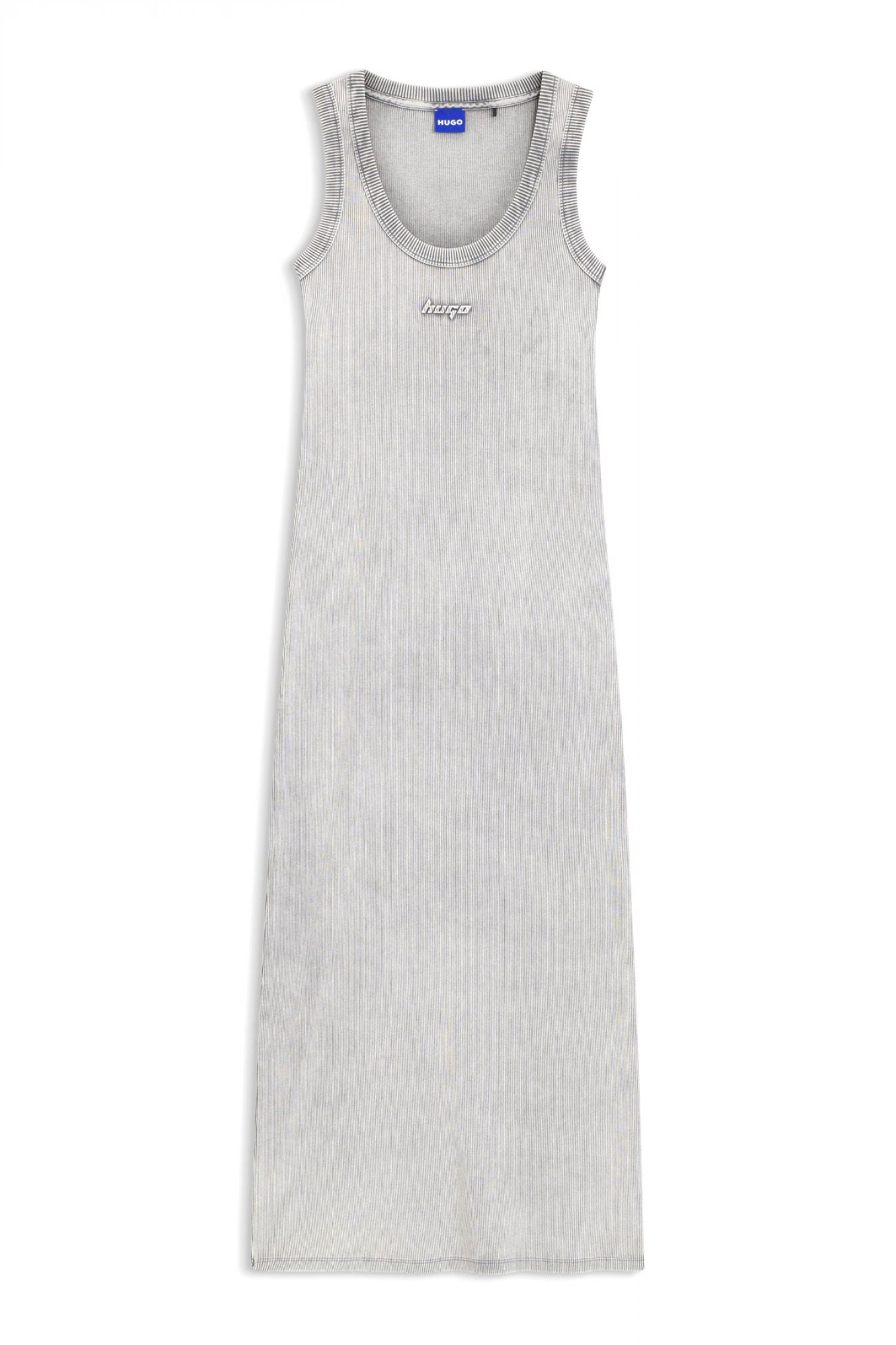 HUGO BLUE HUGO BLUE ΦΟΡΕΜΑ MIDI SLIM FIT NILIYO_B LOGO ΓΚΡΙ