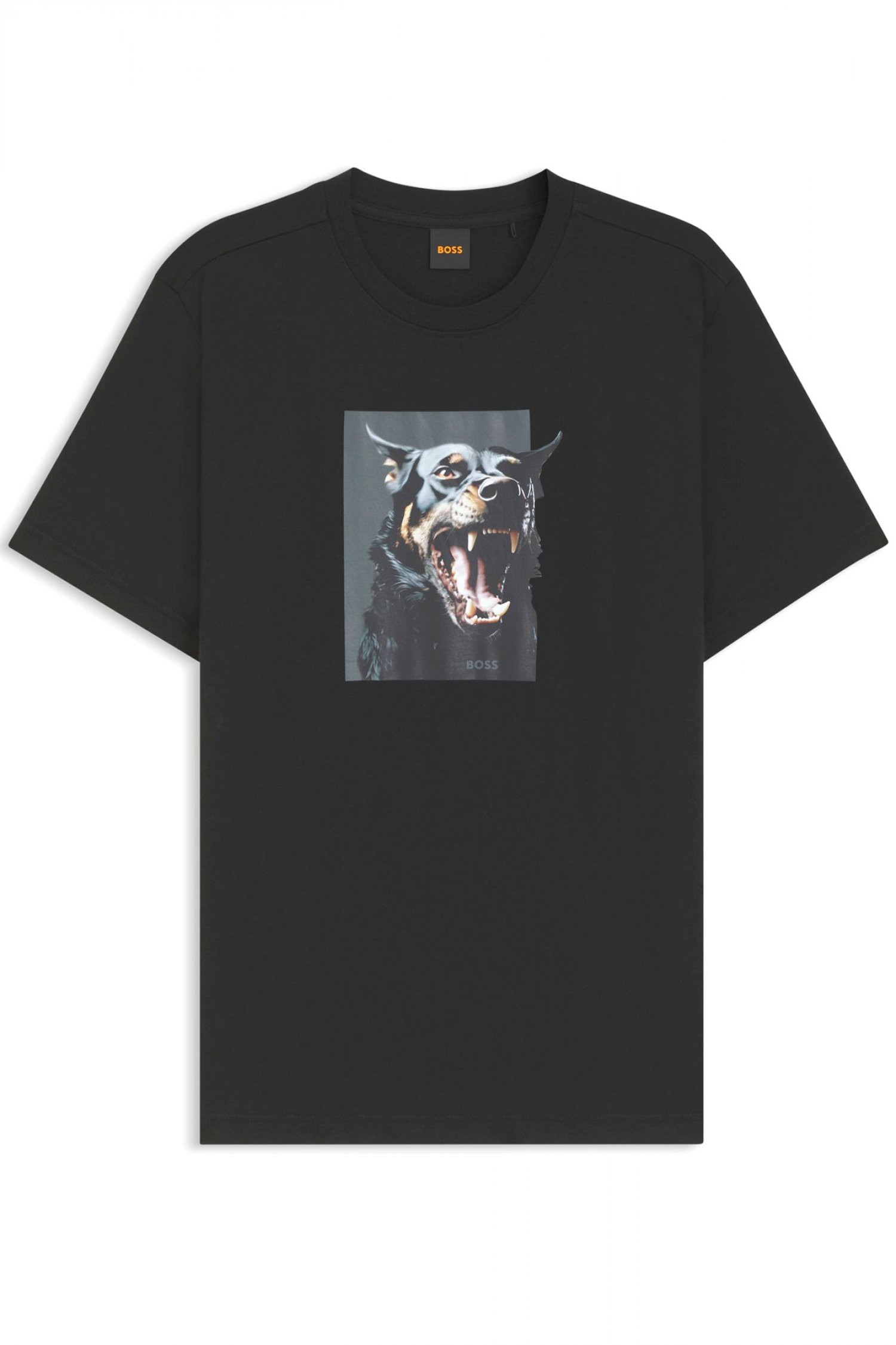 BOSS CASUAL T-SHIRT TE_DOBERBAN ΜΑΥΡΟ