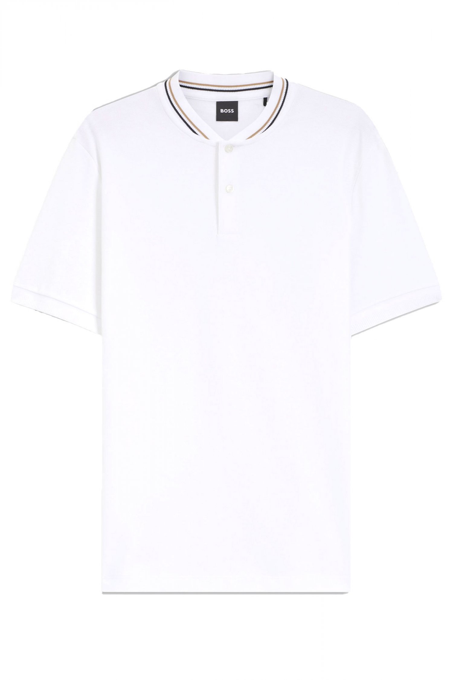 BOSS T-SHIRT HALF BUTTON C-PRATT 40 ΛΕΥΚΟ