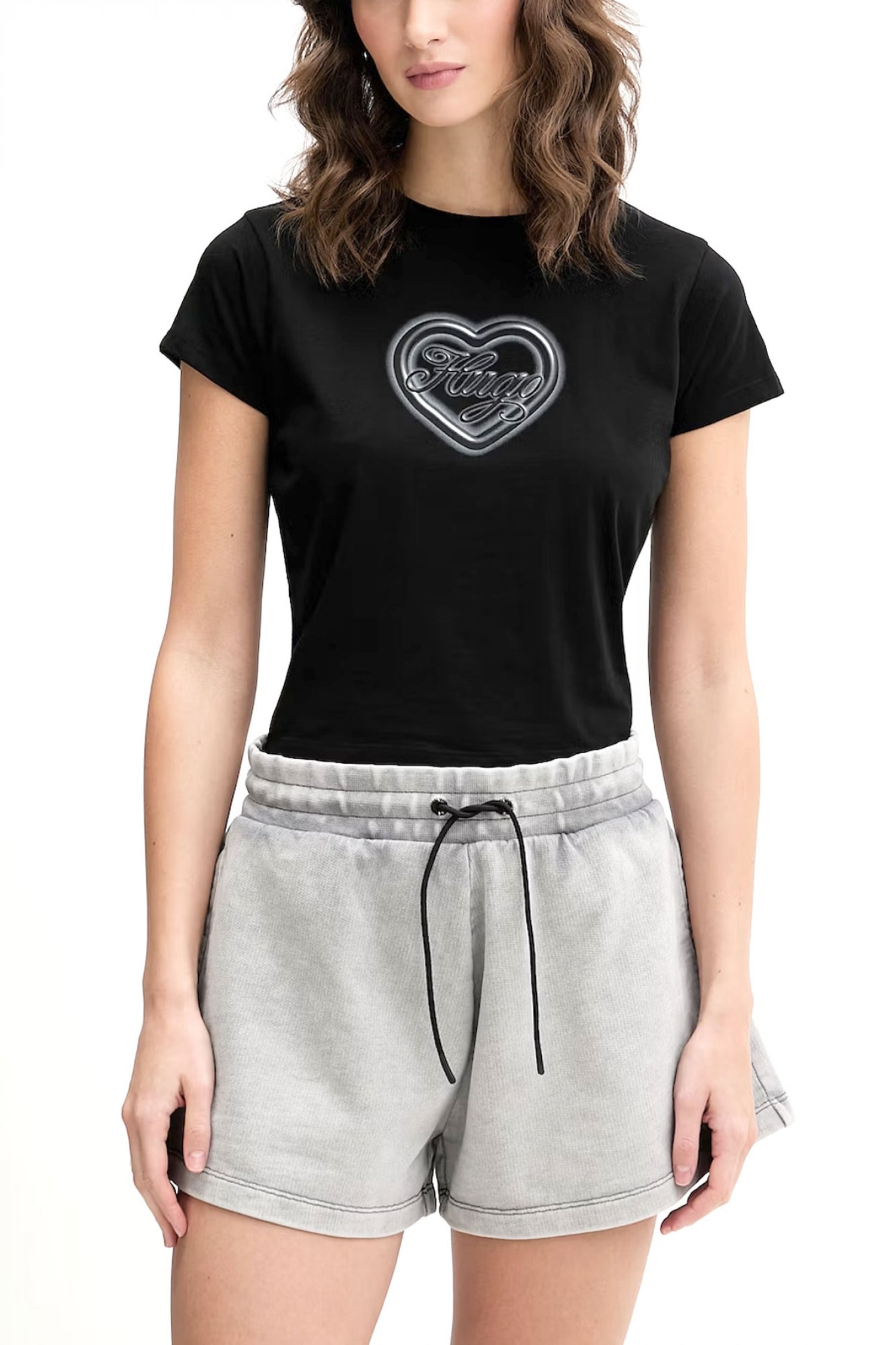 HUGO BLUE T-SHIRT DICHROMA_B LOGO ΜΑΥΡΟ