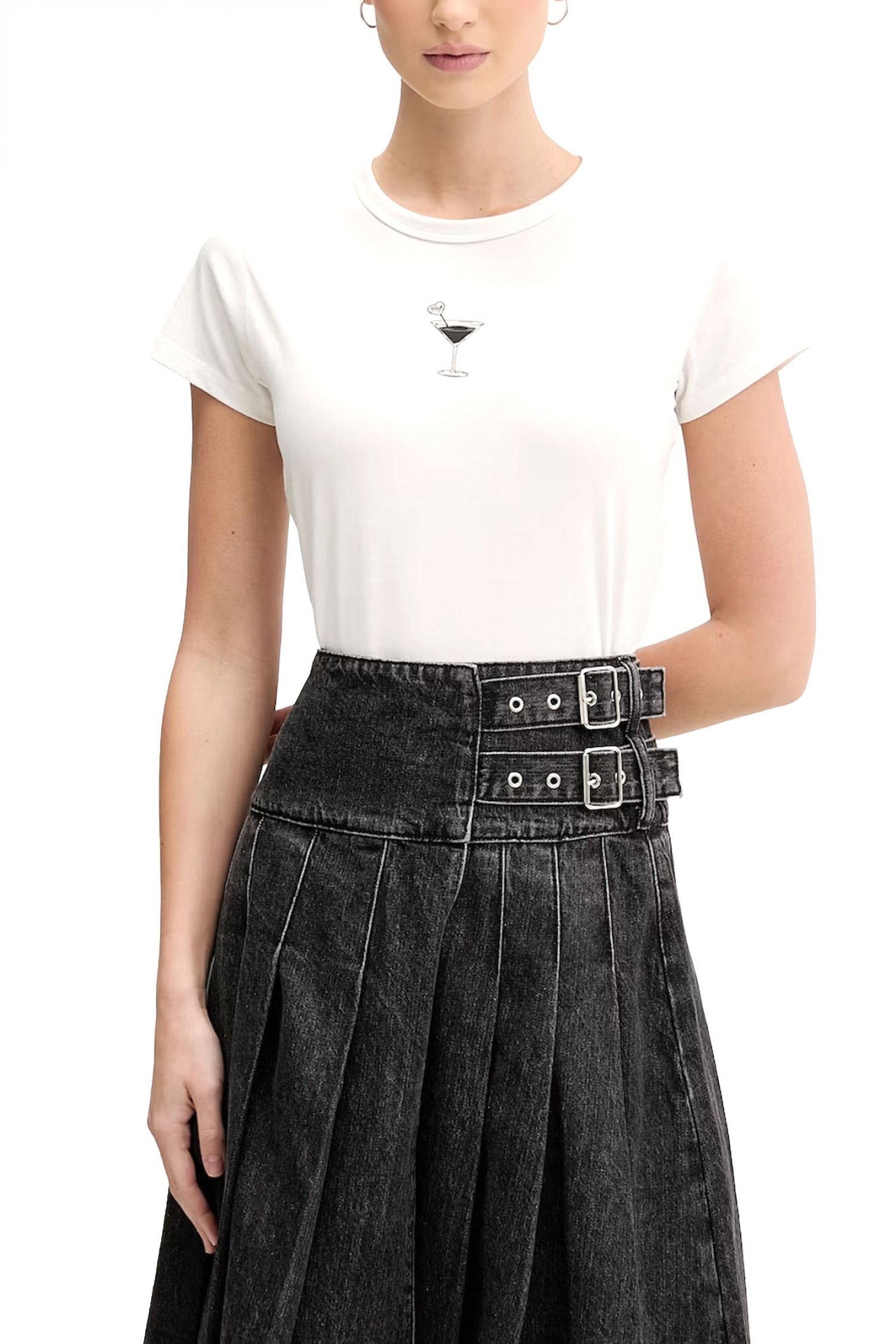 HUGO BLUE T-SHIRT DICHROMA_B LOGO ΕΚΡΟΥ