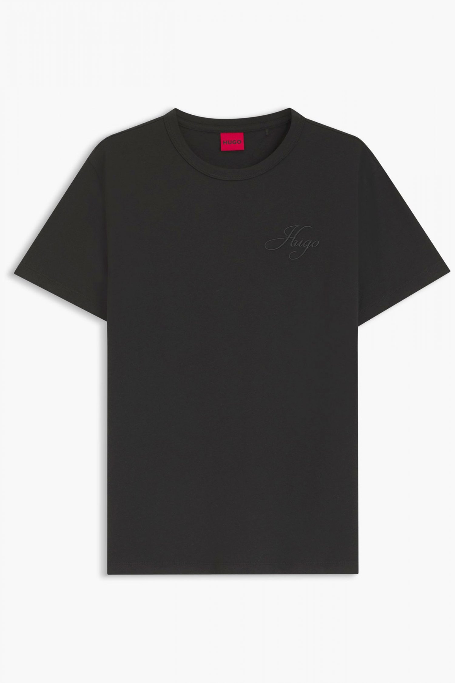 HUGO T-SHIRT DAMACIA_7 LOGO ΜΑΥΡΟ