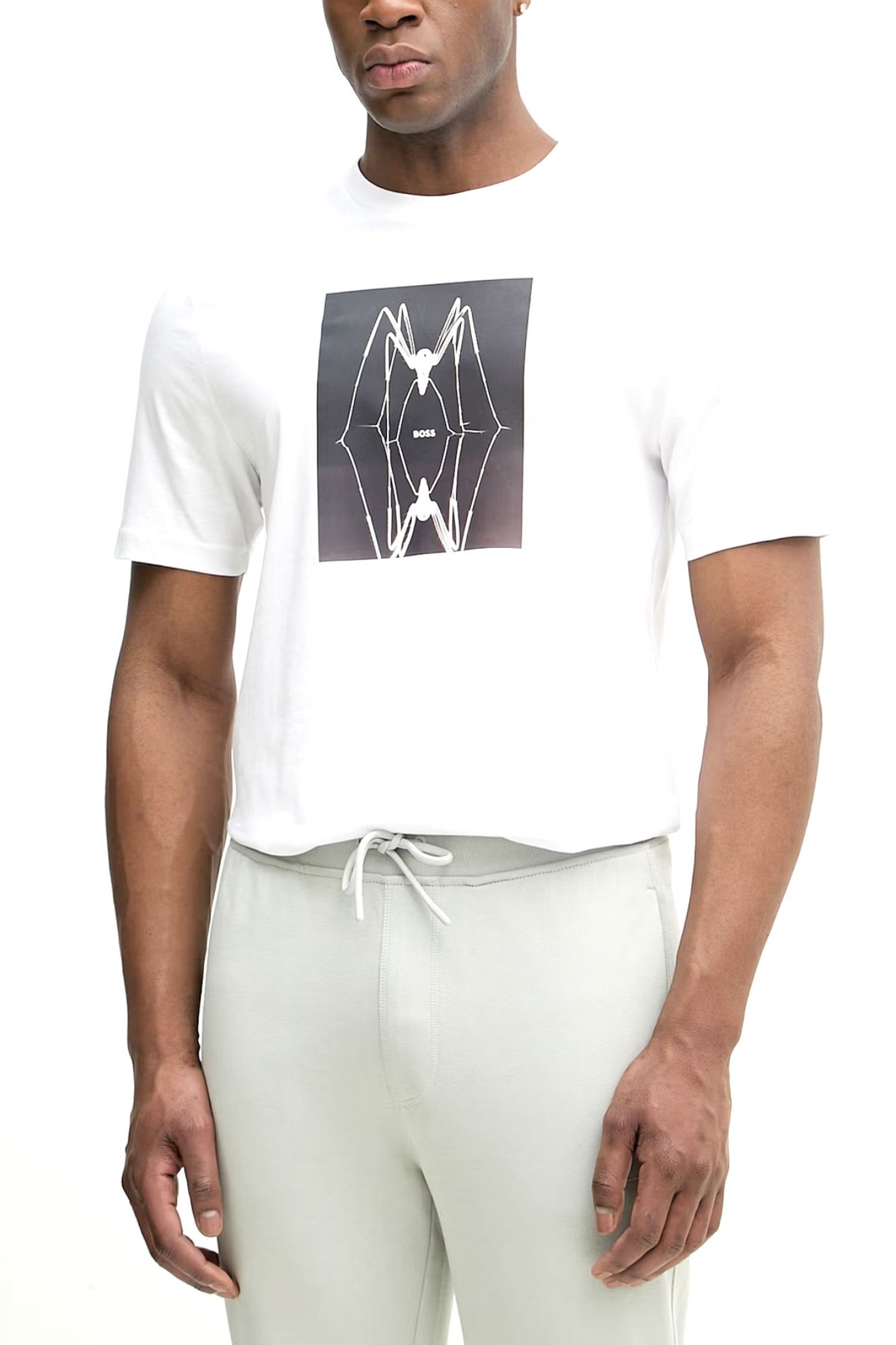 BOSS CASUAL T-SHIRT TE-CREATURE ΛΕΥΚΟ