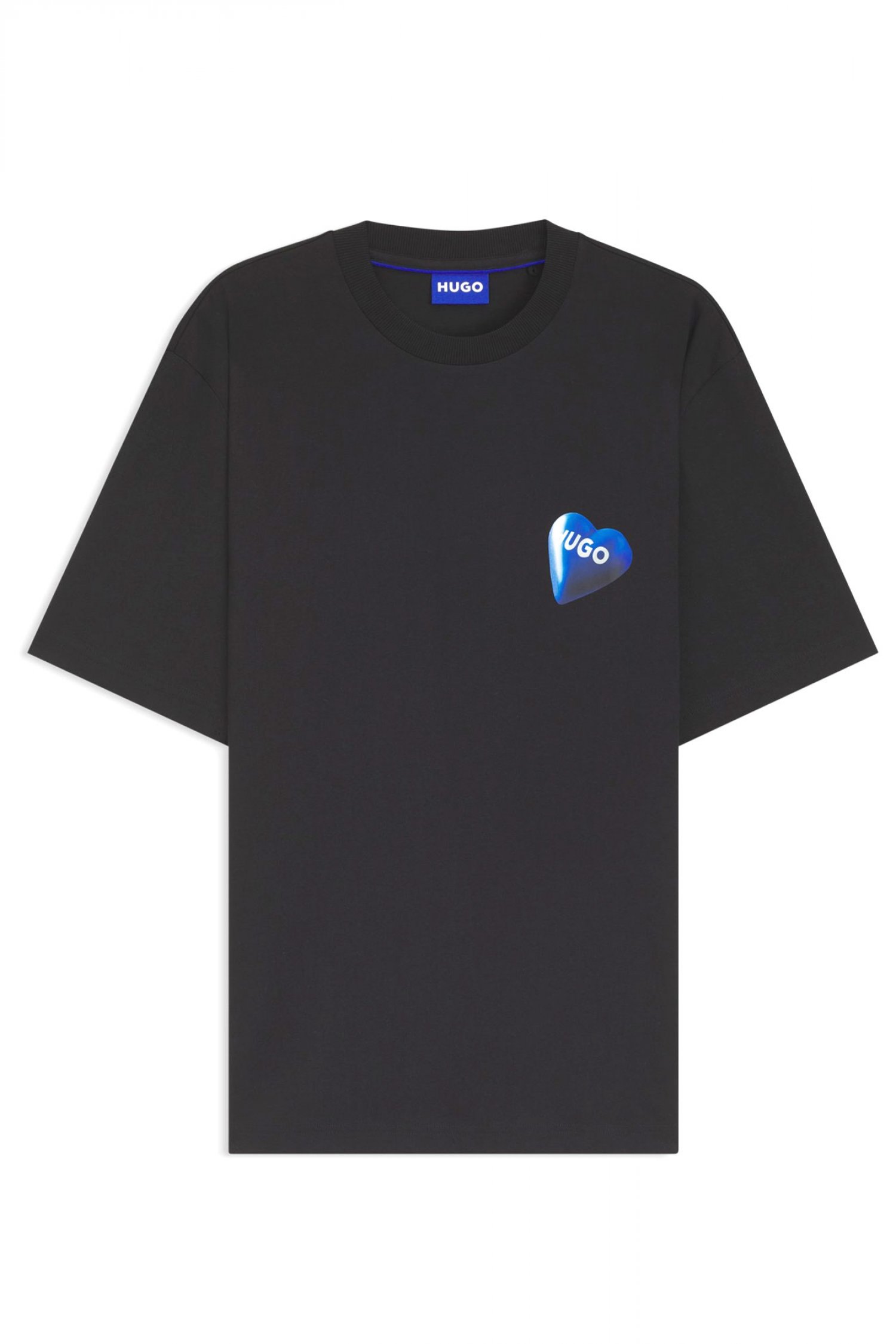 HUGO BLUE T-SHIRT NALENTINIO ΜΑΥΡΟ