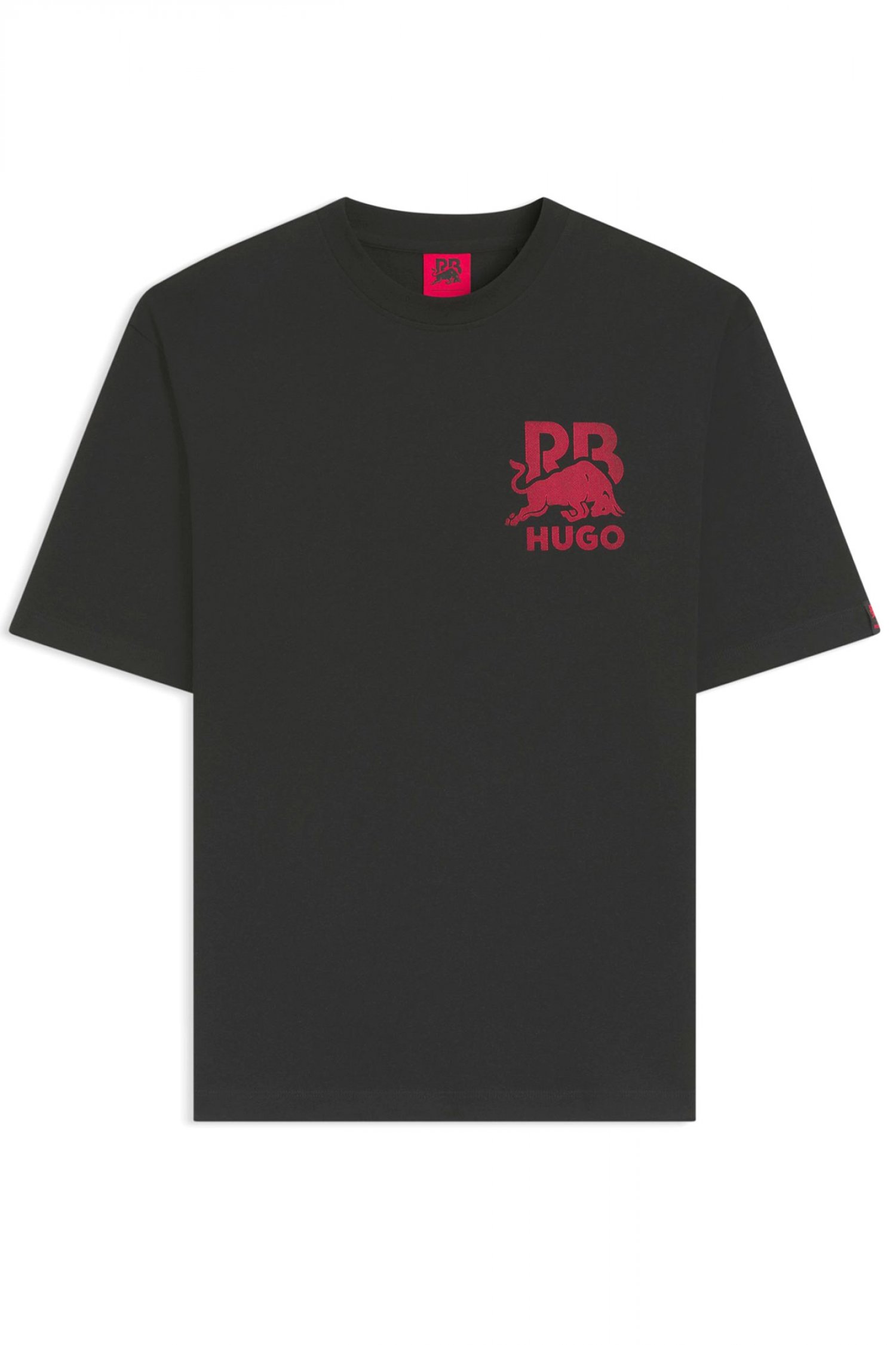 HUGO T-SHIRT DELEL_RB LOGO REDBULL ΜΑΥΡΟ