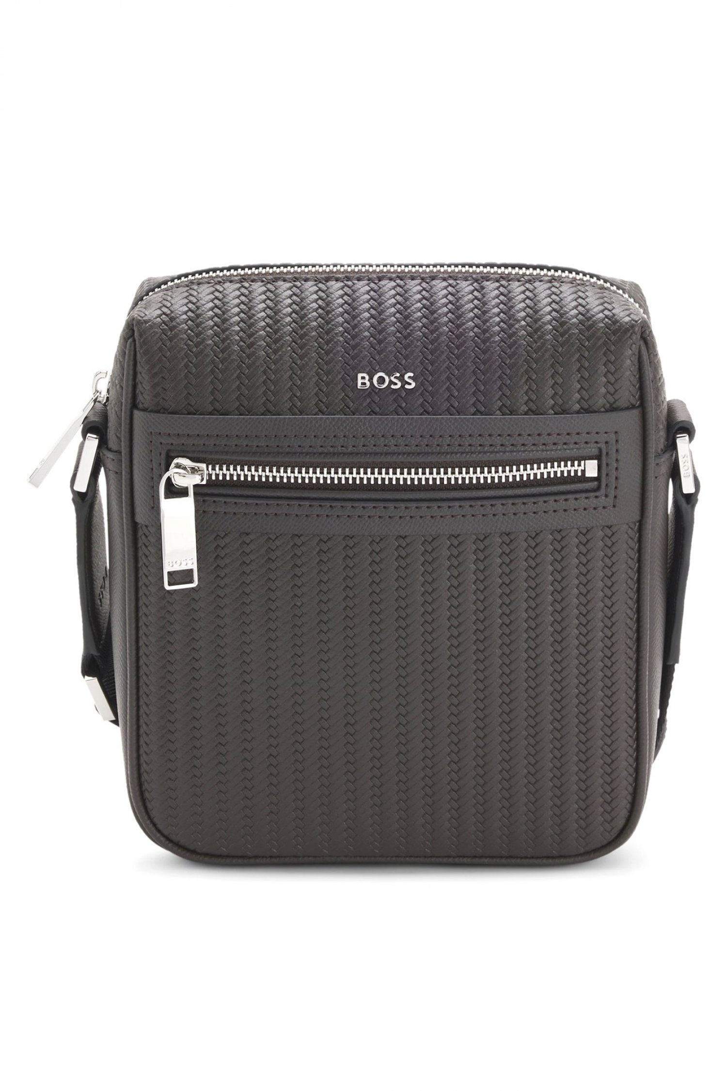 BOSS ΤΣΑΝΤΑΚΙ CROSSBODY SAXTER W NS ZIP ΚΑΦΕ