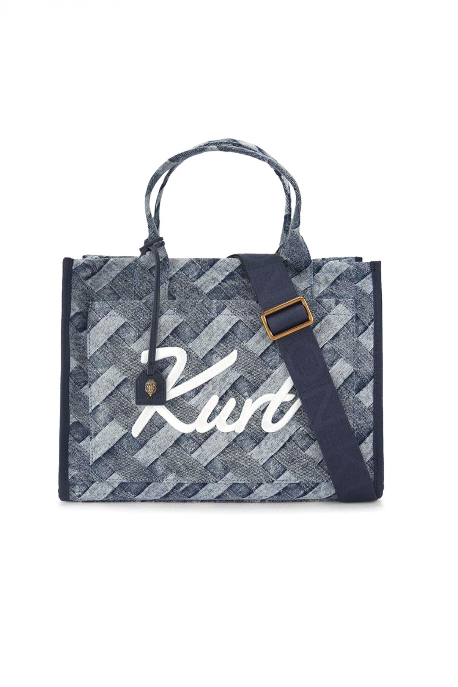 KURT GEIGER ΤΣΑΝΤΑ ΩΜΟΥ/CROSSBODY ΚURT TOTE IMANTAΣ LOGO DENIM ΜΠΛΕ