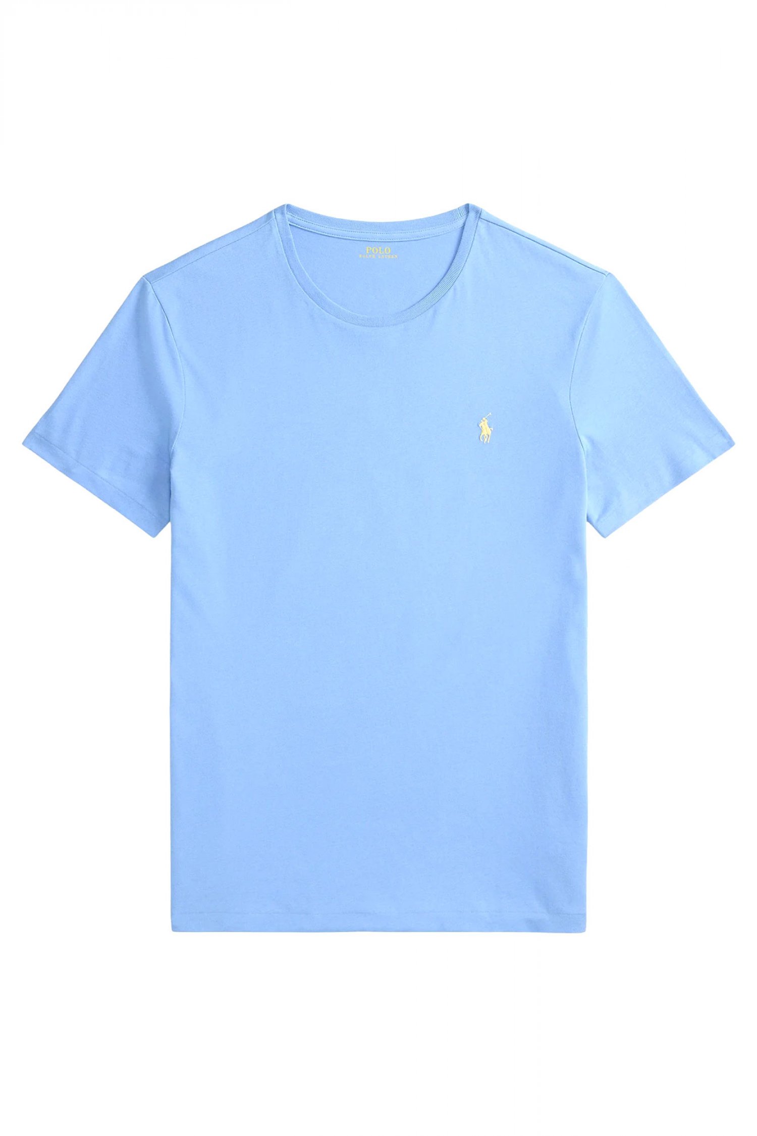 RALPH LAUREN T-SHIRT CUSTOM SLIM FIT LOGO ΣΙΕΛ