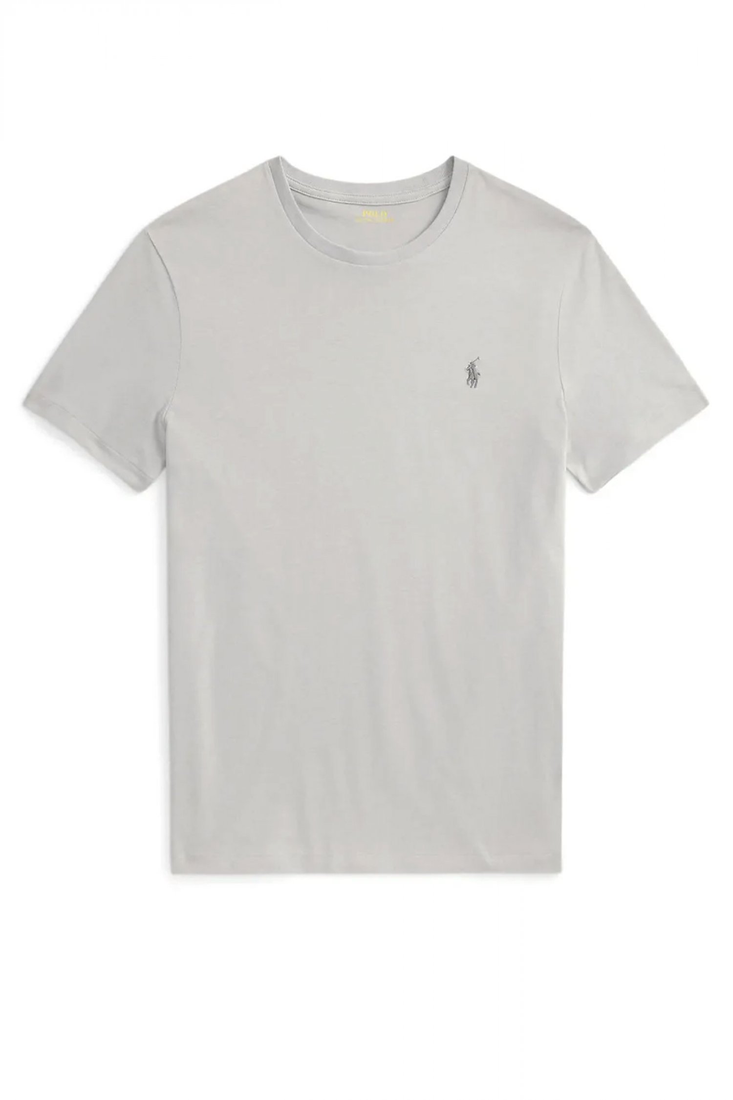 RALPH LAUREN T-SHIRT CUSTOM SLIM FIT LOGO ΓΚΡΙ