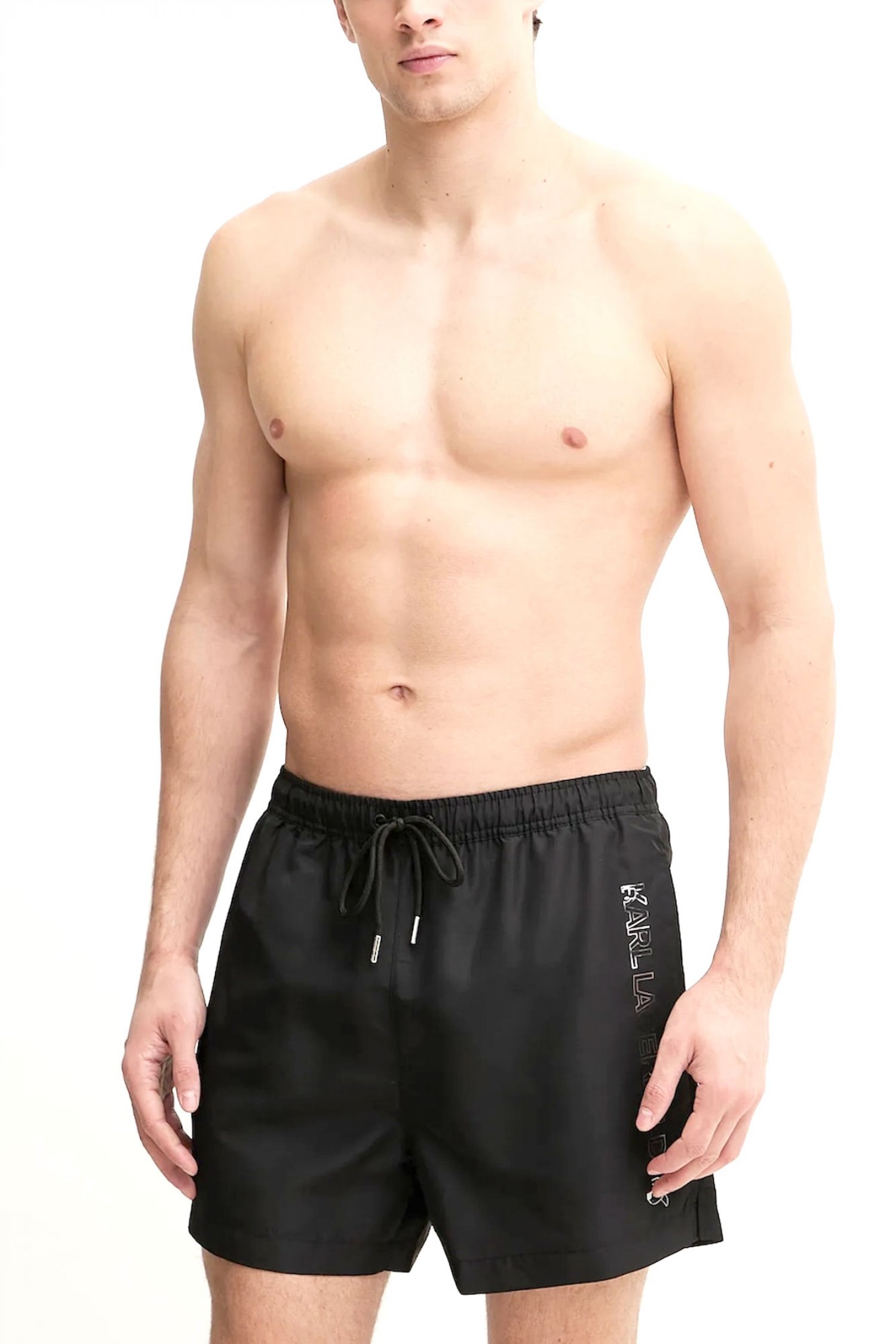 KARL LAGERFELD ΜΑΓΙΩ ICON SHINE SHORT BOARDSHORT ΜΑΥΡΟ