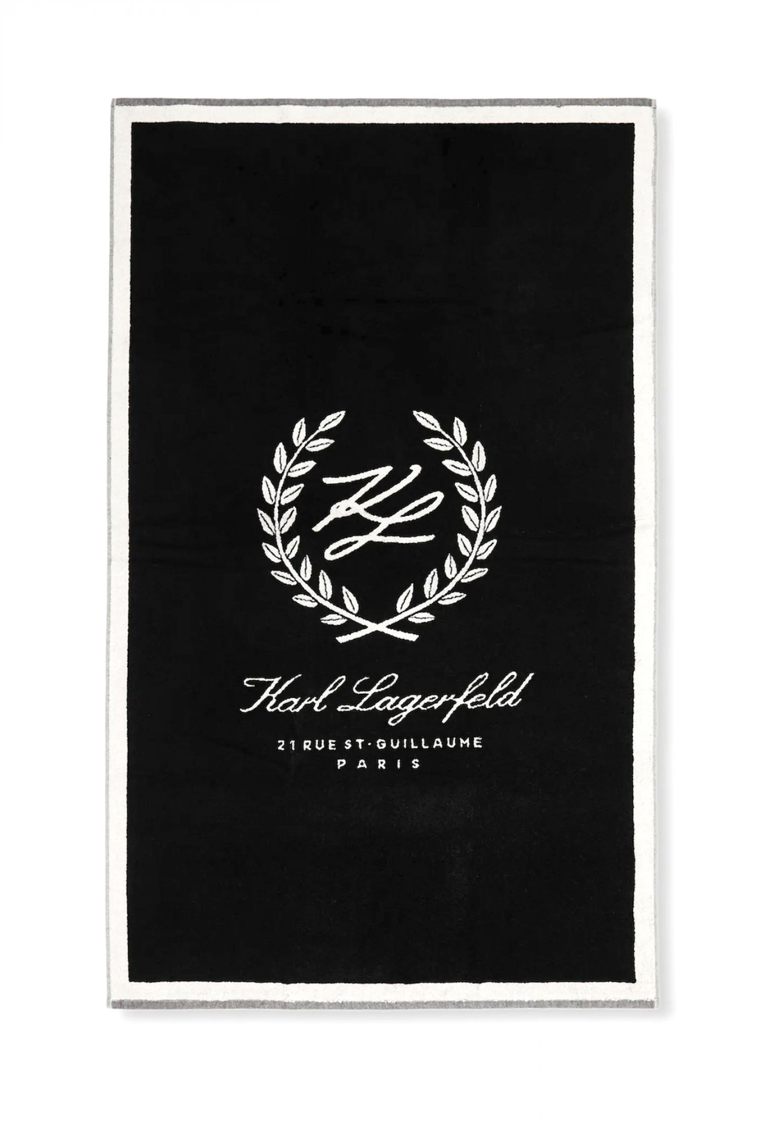 KARL LAGERFELD KARL LAGERFELD ΠΕΤΣΕΤΑ ΘΑΛΑΣΣΗΣ HOTEL KARL CREST BEACH TOWEL ΜΑΥΡΟ
