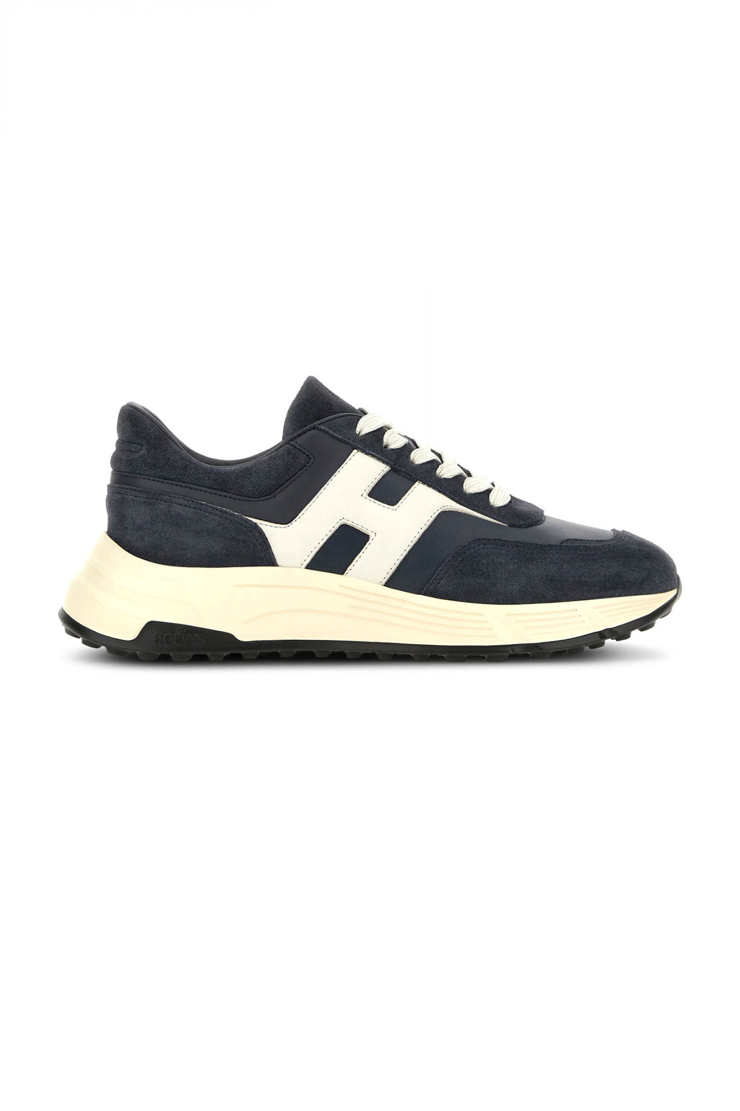 HOGAN ΠΑΠΟΥΤΣΙΑ SNEAKERS HYPERLIGHT ALLACCIATO H ΔΕΡΜΑ ΜΠΛΕ-ΛΕΥΚΟ