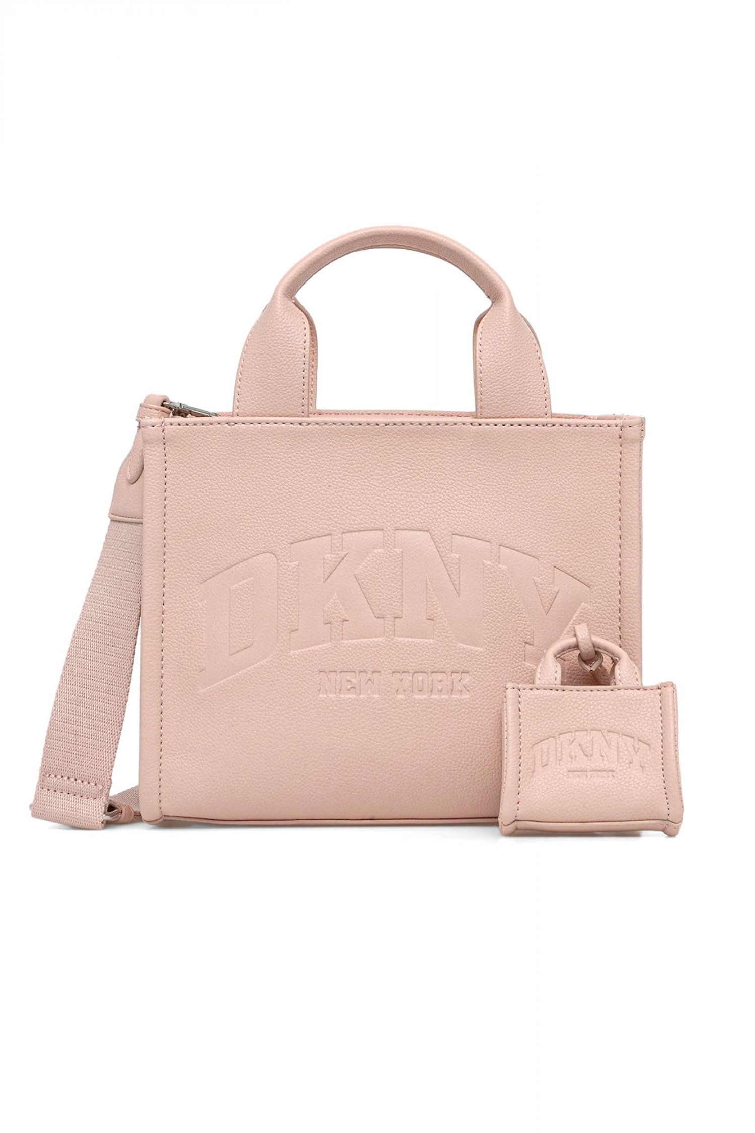 DKNY ΤΣΑΝΤΑ ΧΕΙΡΟΣ/CROSSBODY HADLEE SM TOTE LOGO ΡΟΖ