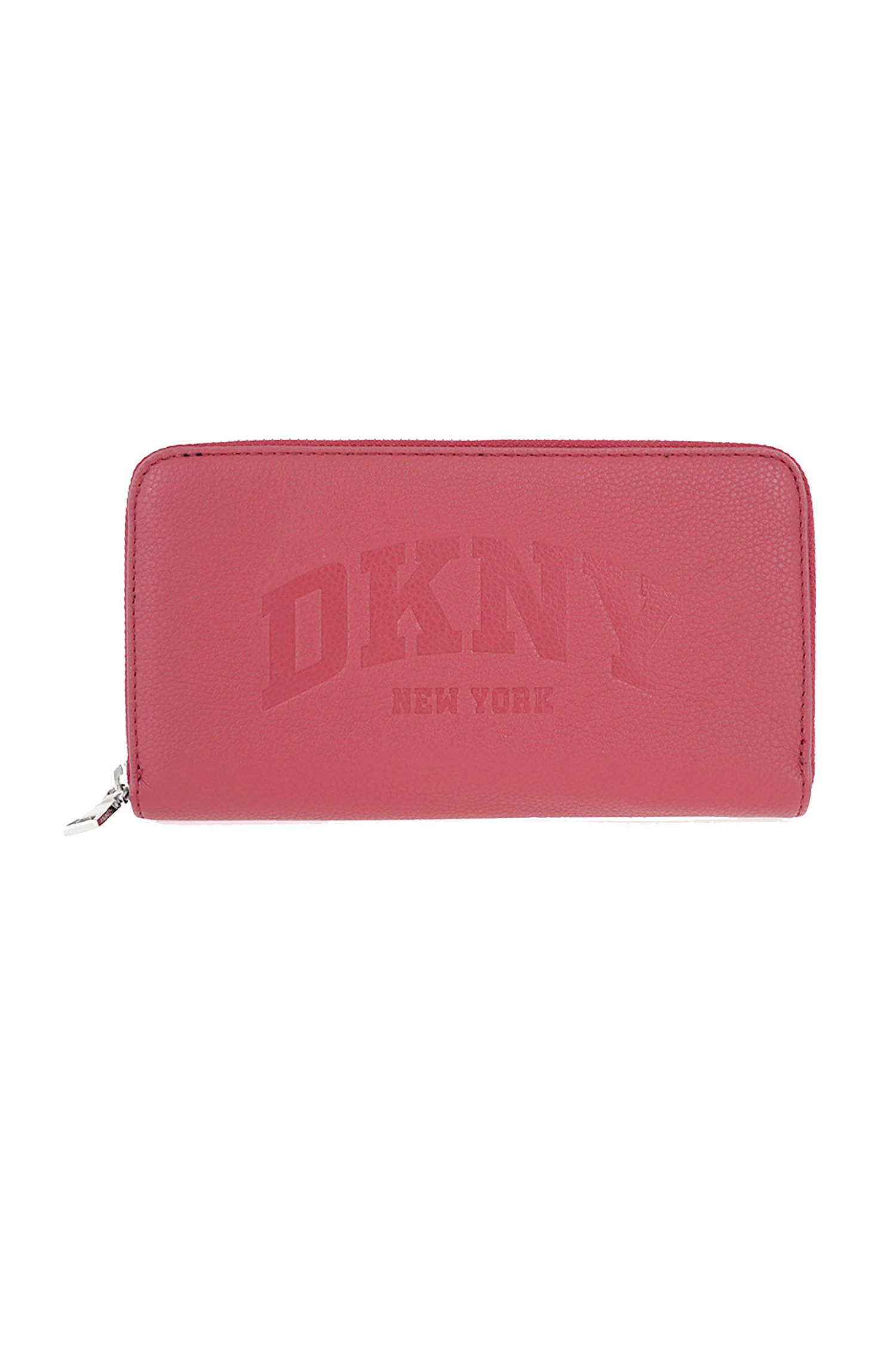 DKNY ΠΟΡΤΟΦΟΛΙ HADLEE LG ZIP AROUND LOGO ΚΟΚΚΙΝΟ