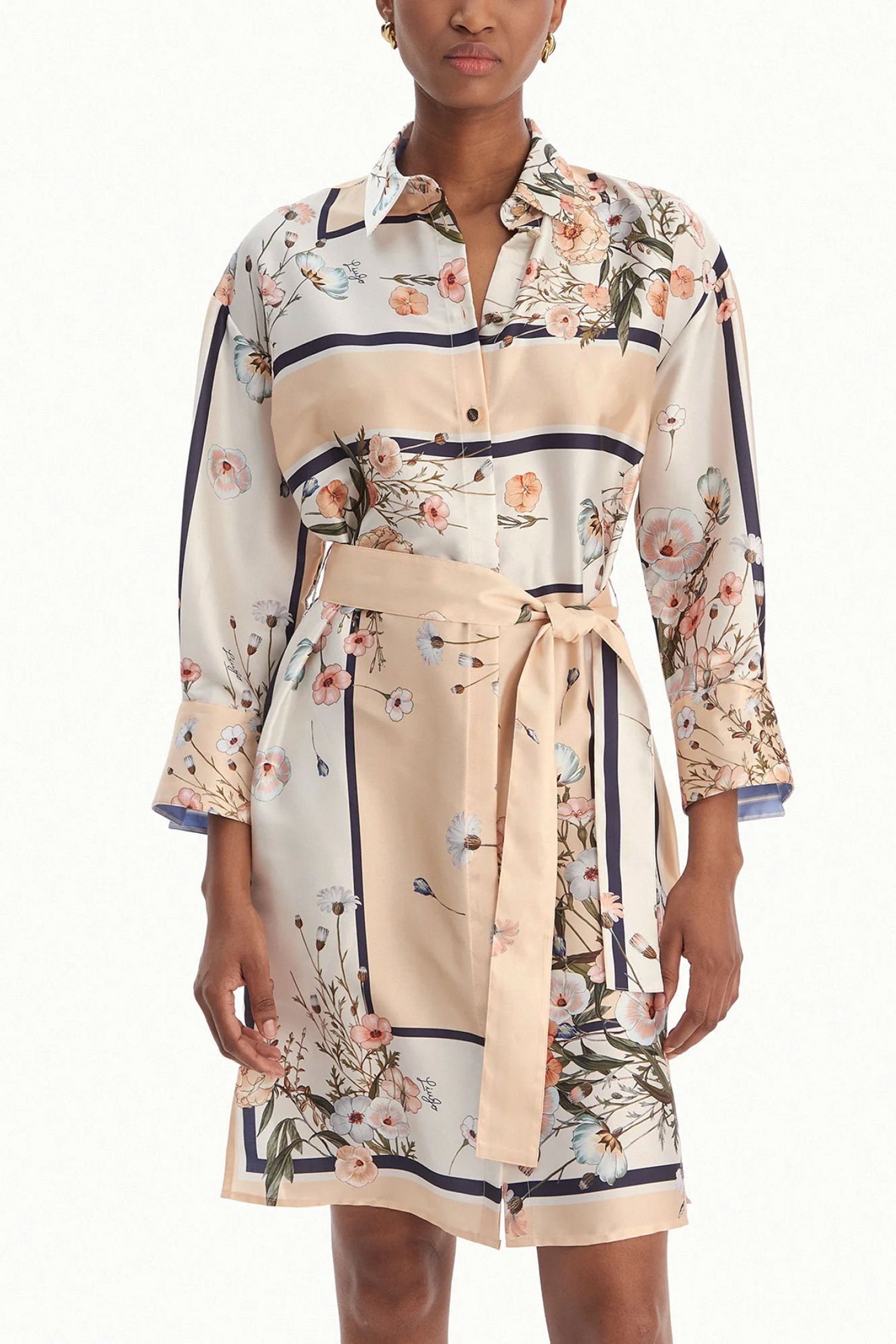 LIU-JO ΦΟΡΕΜΑ MIDI ΕΜΠΡΙΜΕ ΕΚΡΟΥ