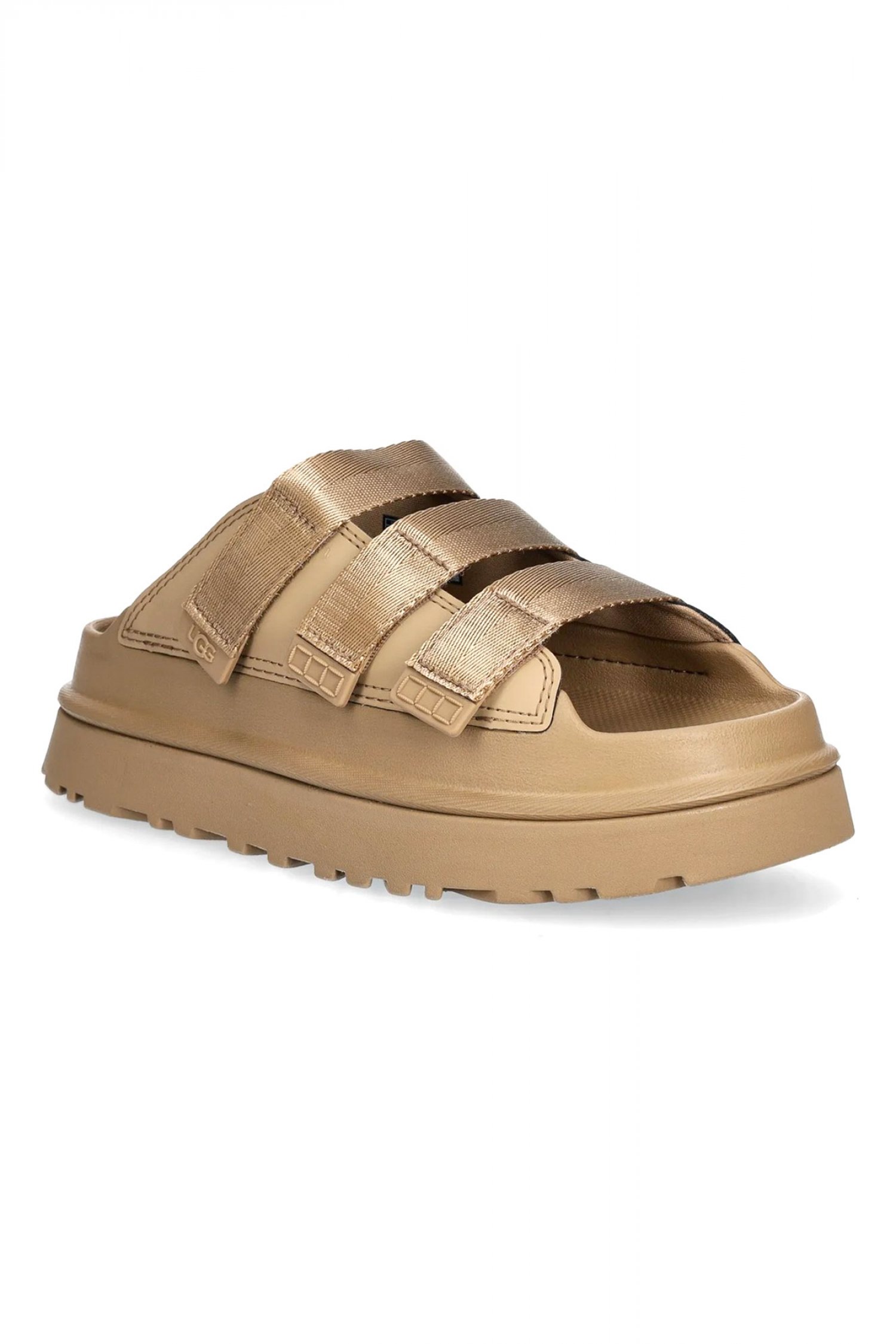 UGG ΠΑΠΟΥΤΣΙΑ ΠΑΝΤΟΦΛΕΣ GOLDENGLOW SLIDE LOGO ΣΚΟΥΡΟ ΜΠΕΖ